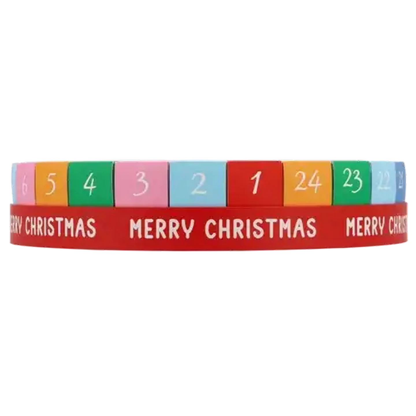 Image of Merry Christmas Advent Round Box Calendar Accessory