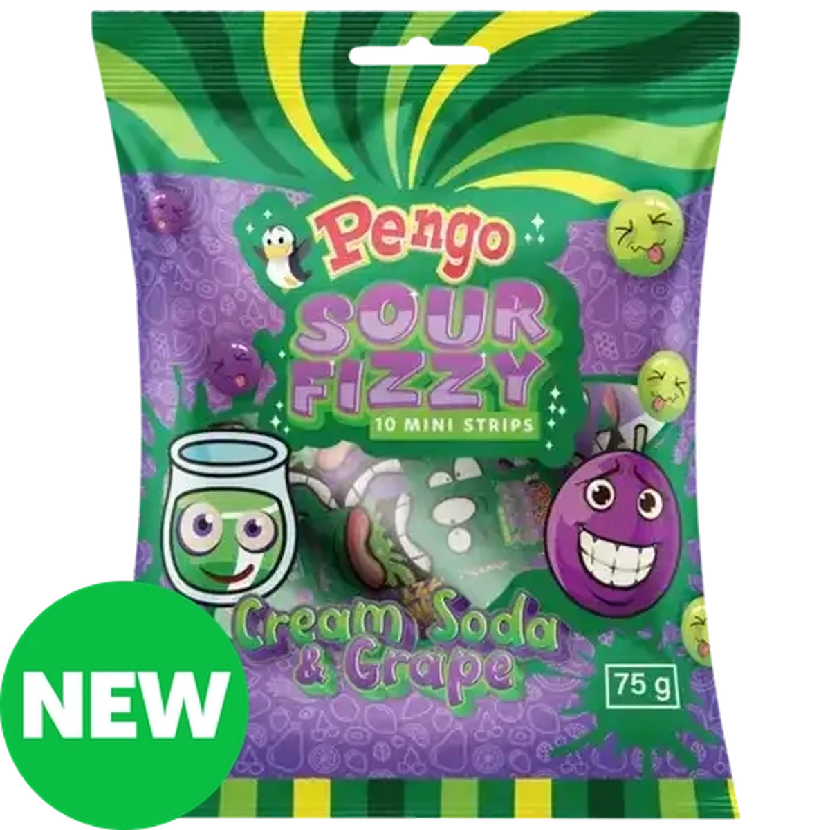 onedrop ワンドロップ staticco Parlay パーレー Checkers Sixty60 | PENGO Cream Soda & Grape Mini Sour Fizzy Strips 75g