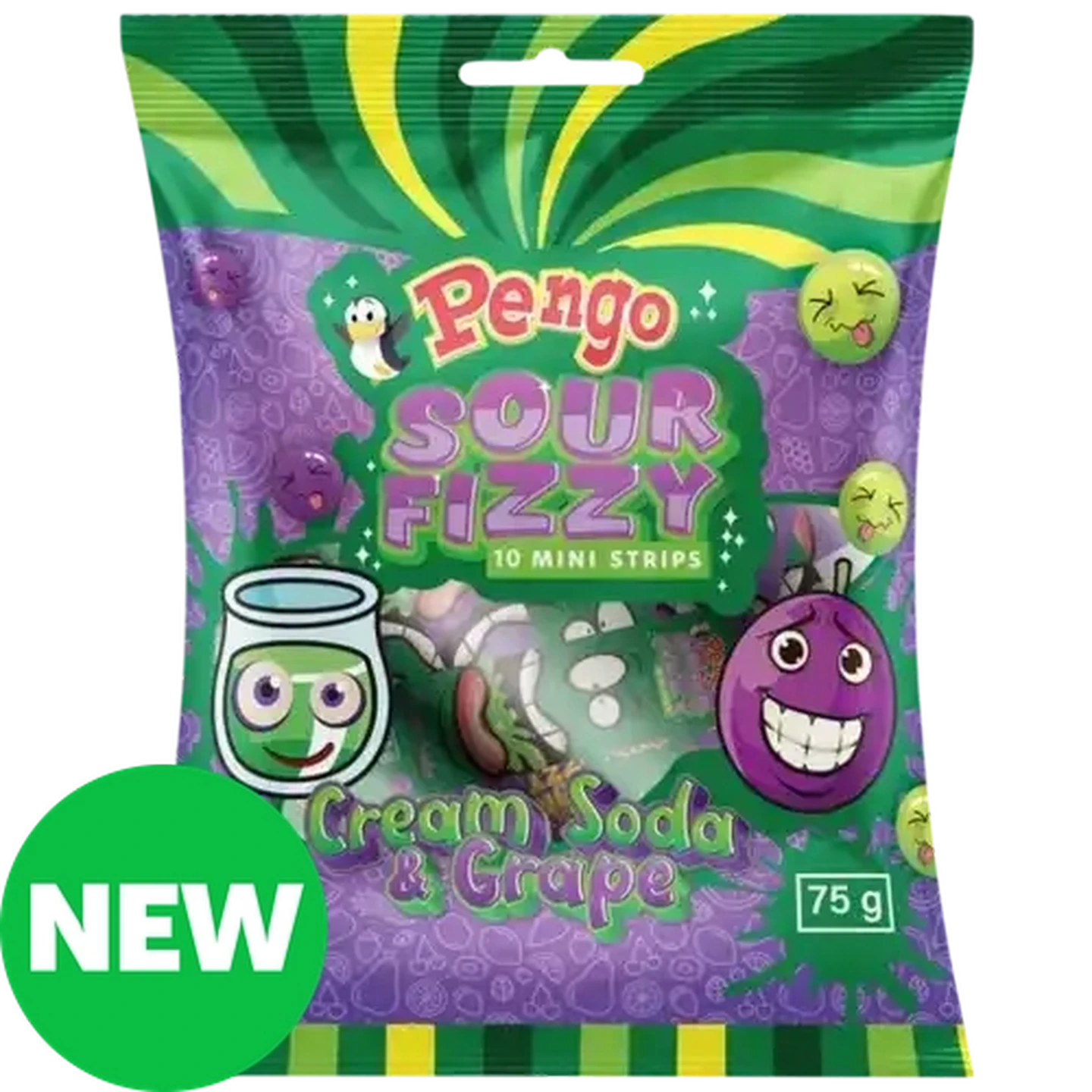 Checkers Sixty60 | PENGO Cream Soda & Grape Mini Sour Fizzy Strips 75g