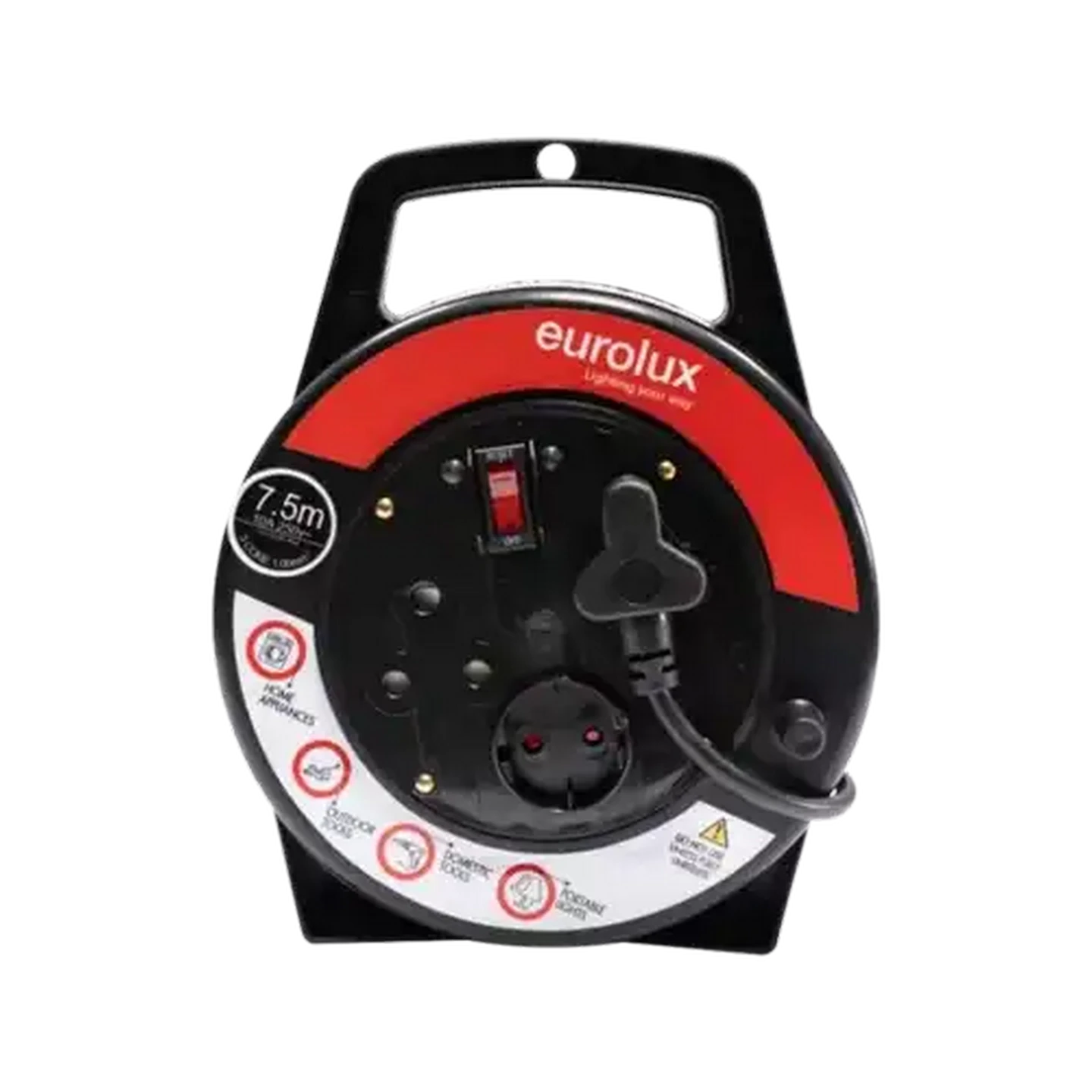 Image of Eurolux Light Duty Cassette Extension Reel 7.5m