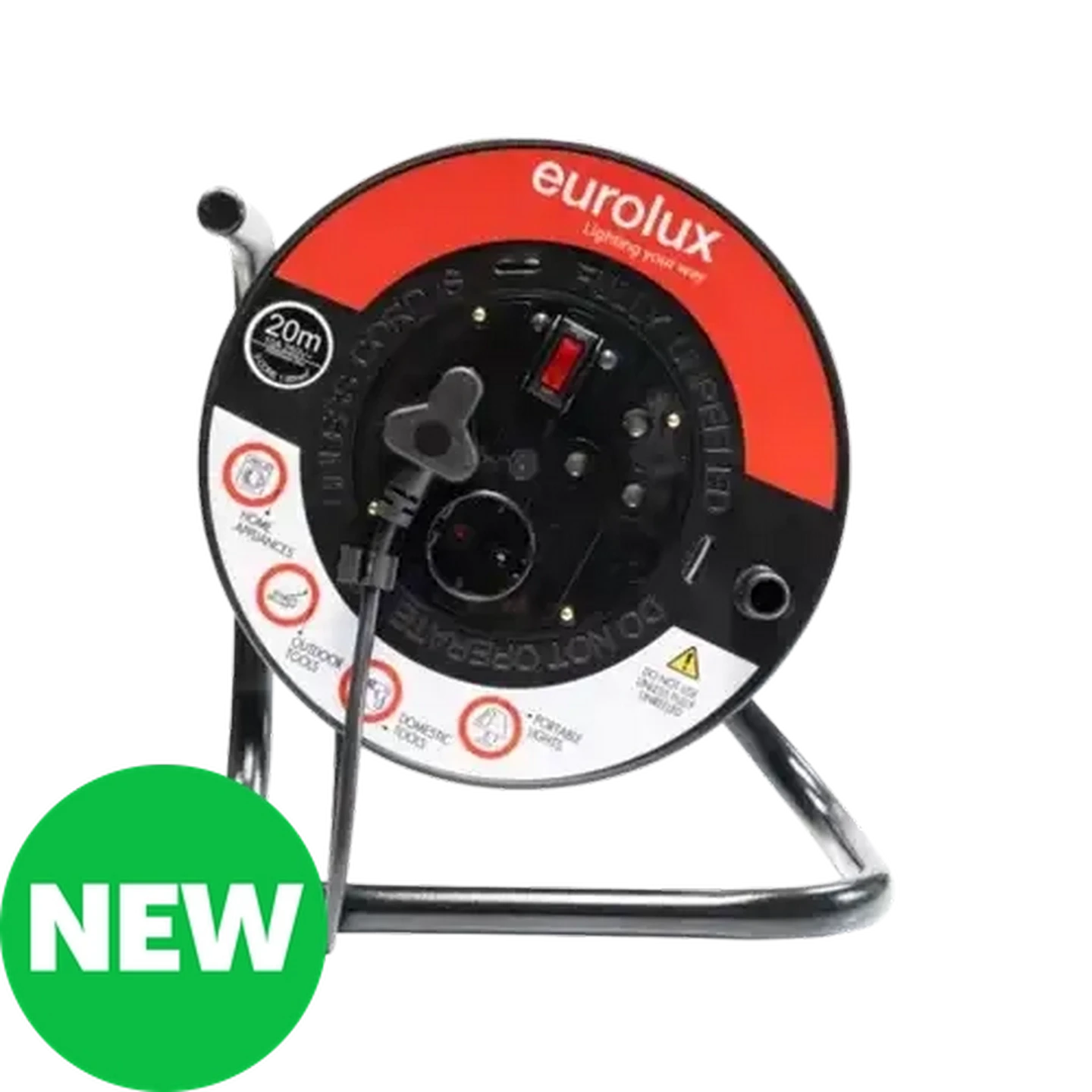 Image of Eurolux Light Duty Steel Reel 20m