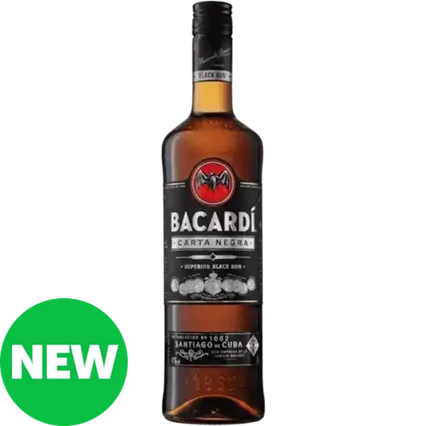 Image of BACARDÍ Carta Negra Black Rum Bottle 750ml