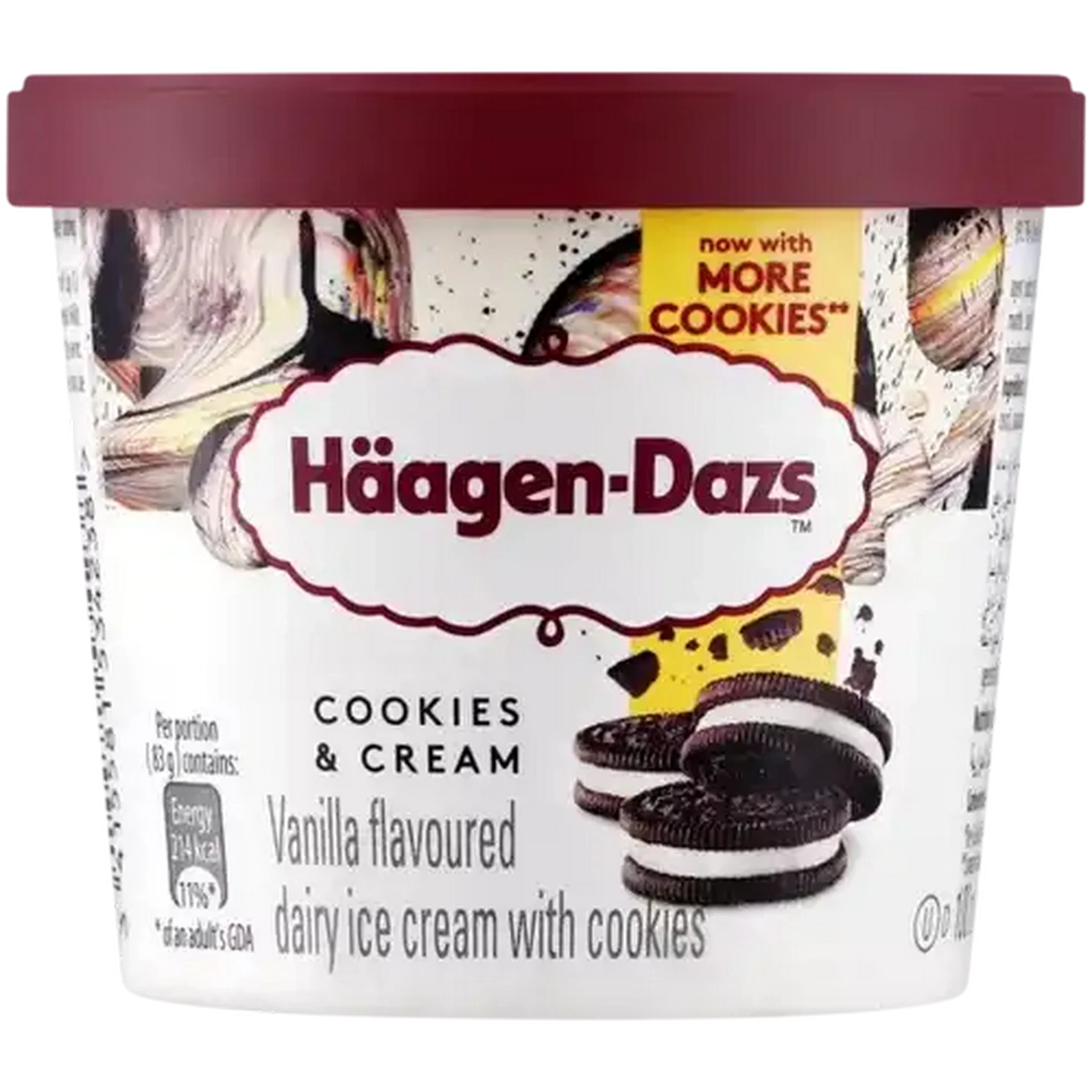 Image of Häagen-Dazs Cookies & Cream Dairy Ice Cream 100ml