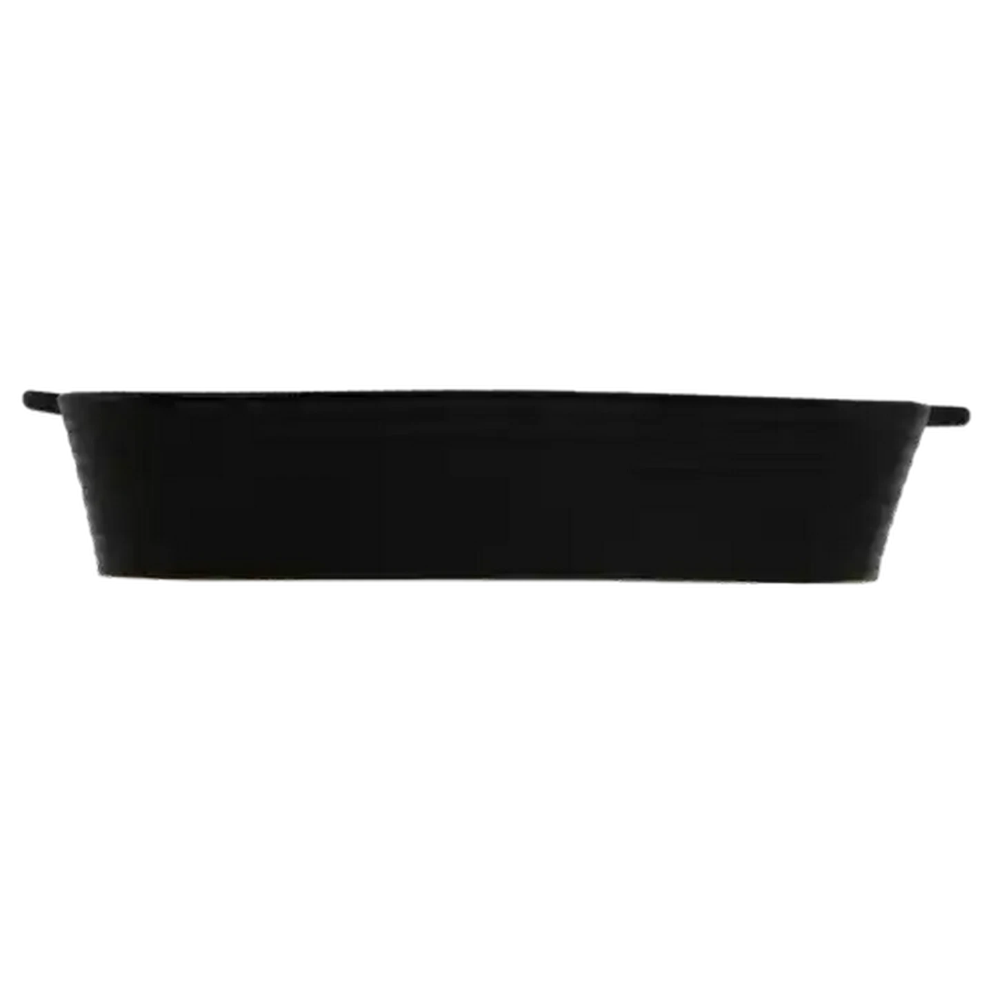 Image of Embossed Stoneware Black Square Baker 35.5cm