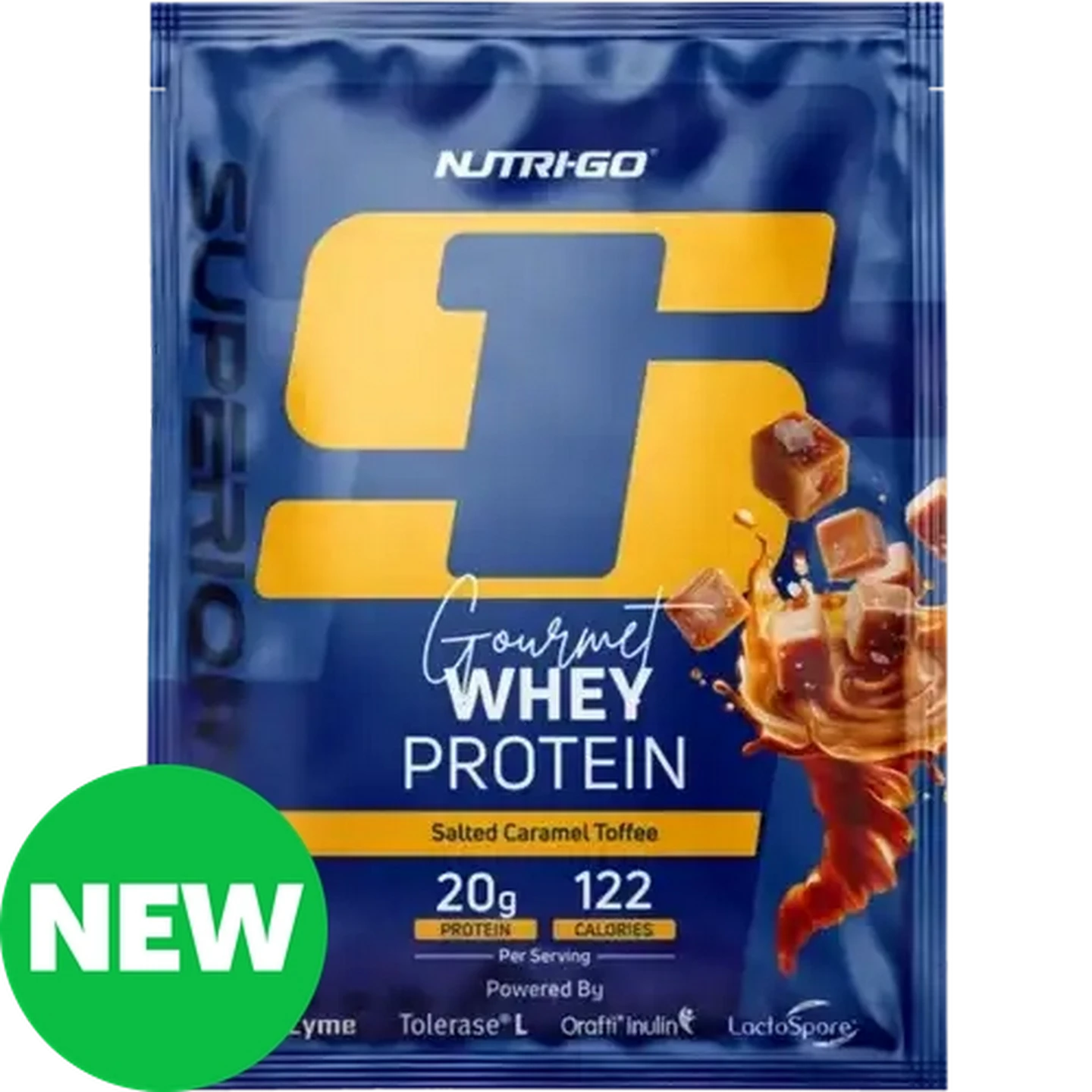 Image of Nutri-Go Salted Caramel Toffee Gourmet Whey Protein 32g