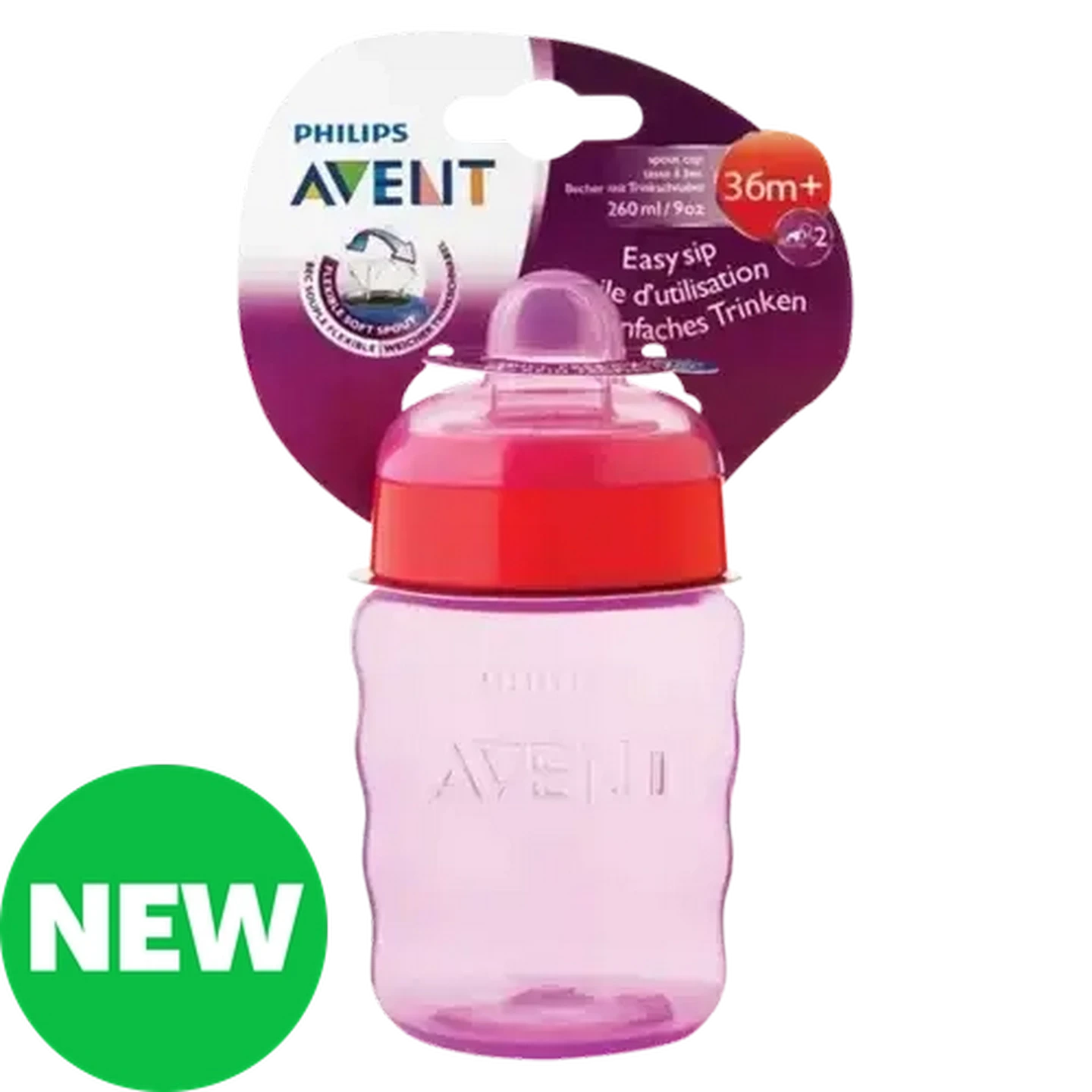Image of Avent Pink Classic Cup 260ml