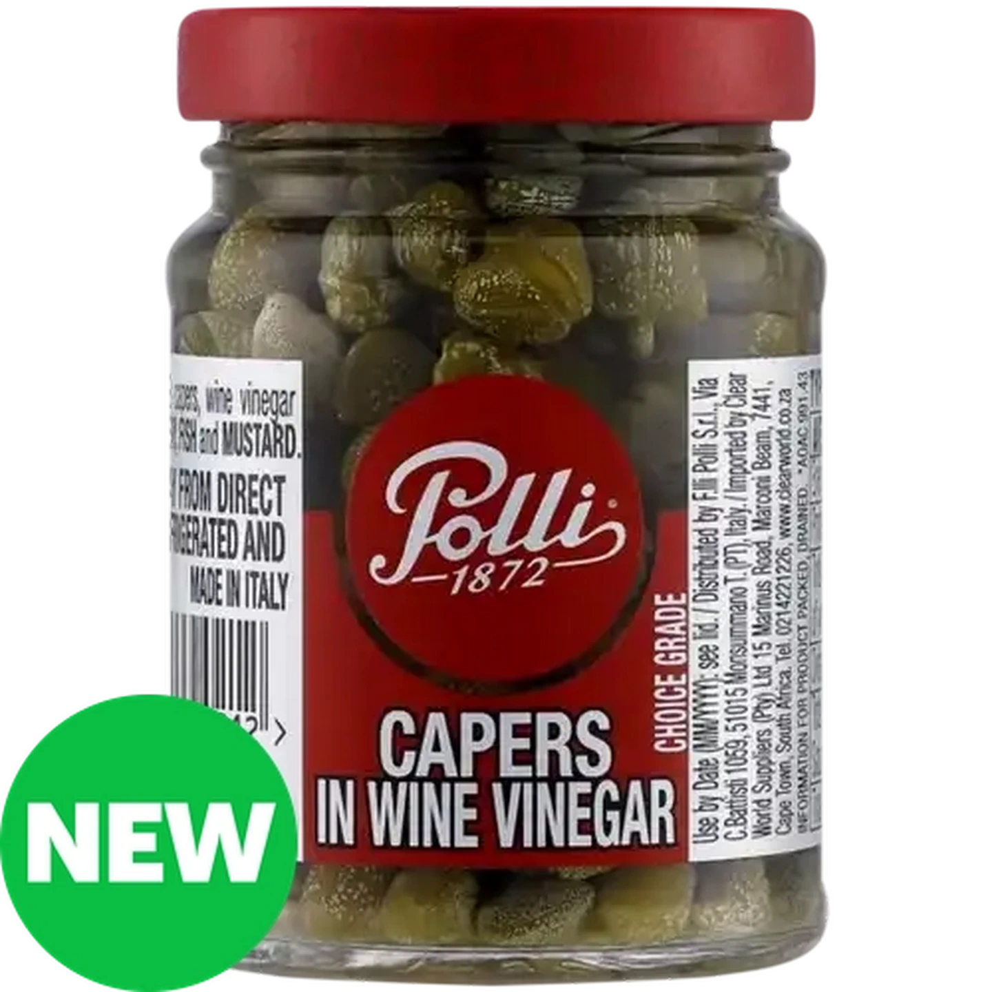 Image of Polli Capers in Wine Vinegar 100g
