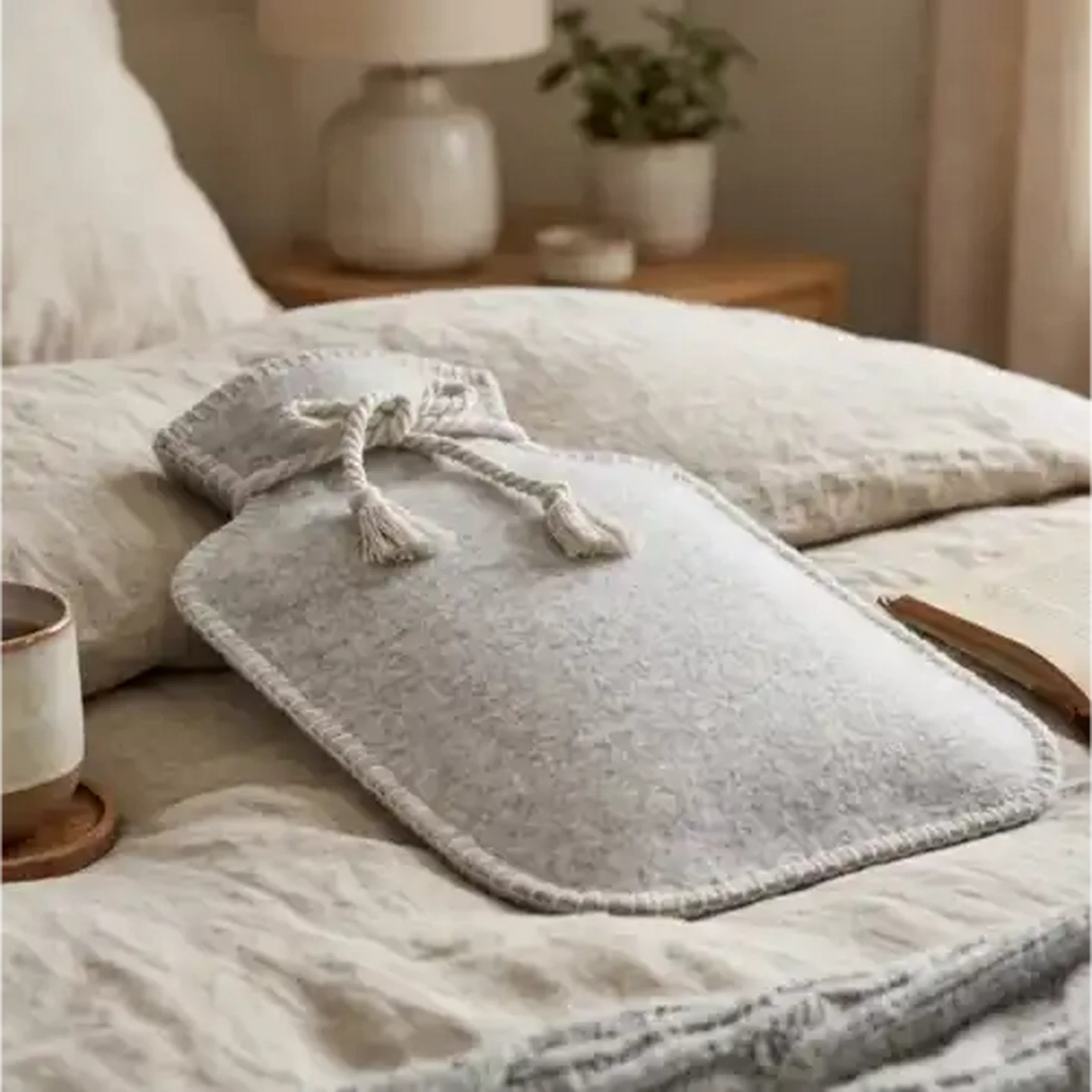 Image of TravelVac Hot Water Bottle with Grey Soft Touch Cover 2L