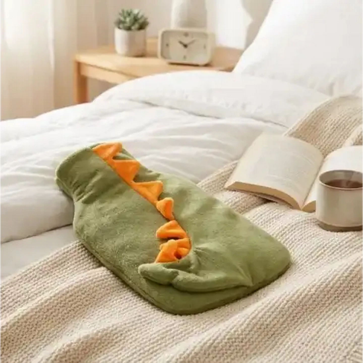 Image of Fleece Dinosaur Hot Water Bottle 750ml