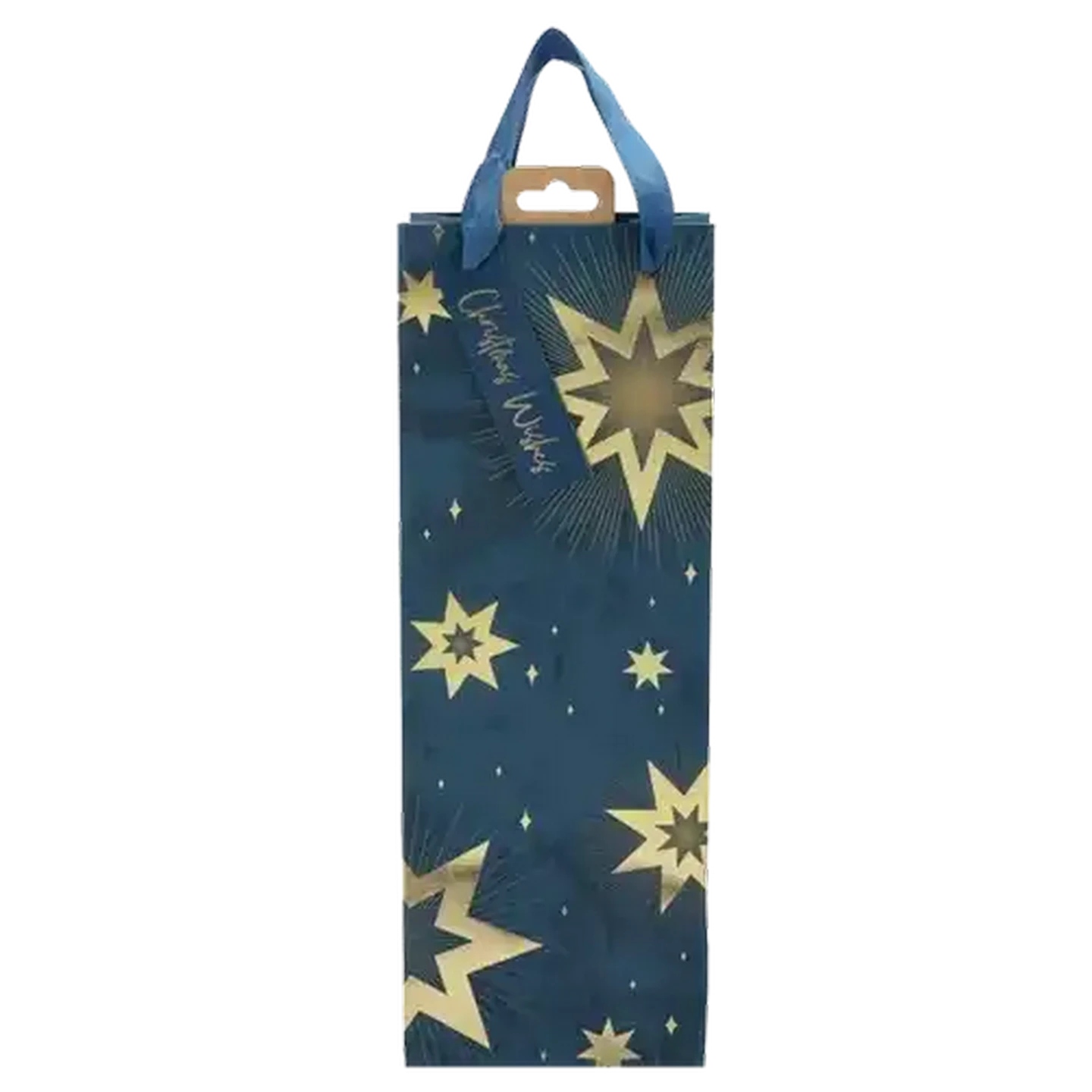 Image of Christmas Foil Bottle Gift Bag