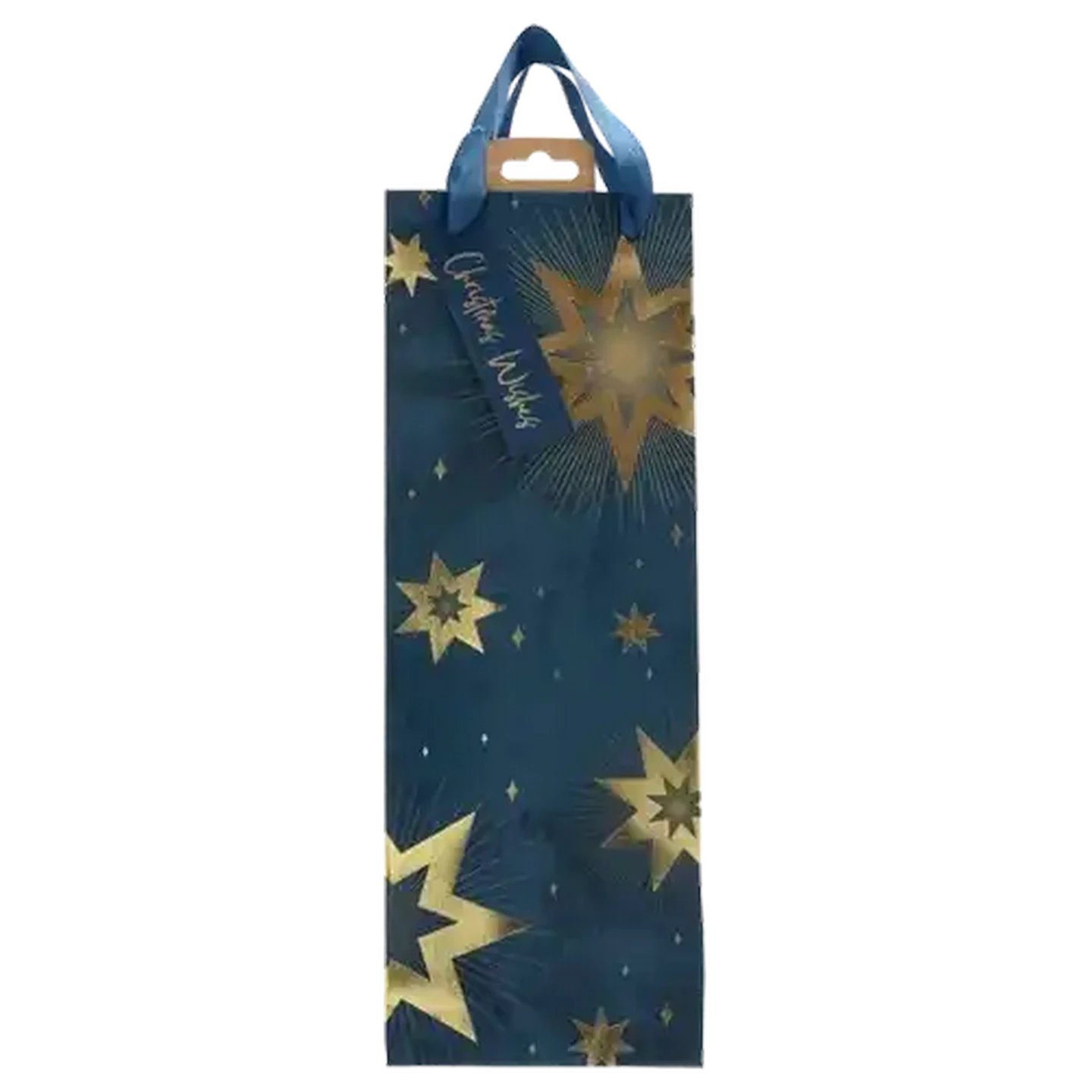 Image of Christmas Foil Bottle Gift Bag