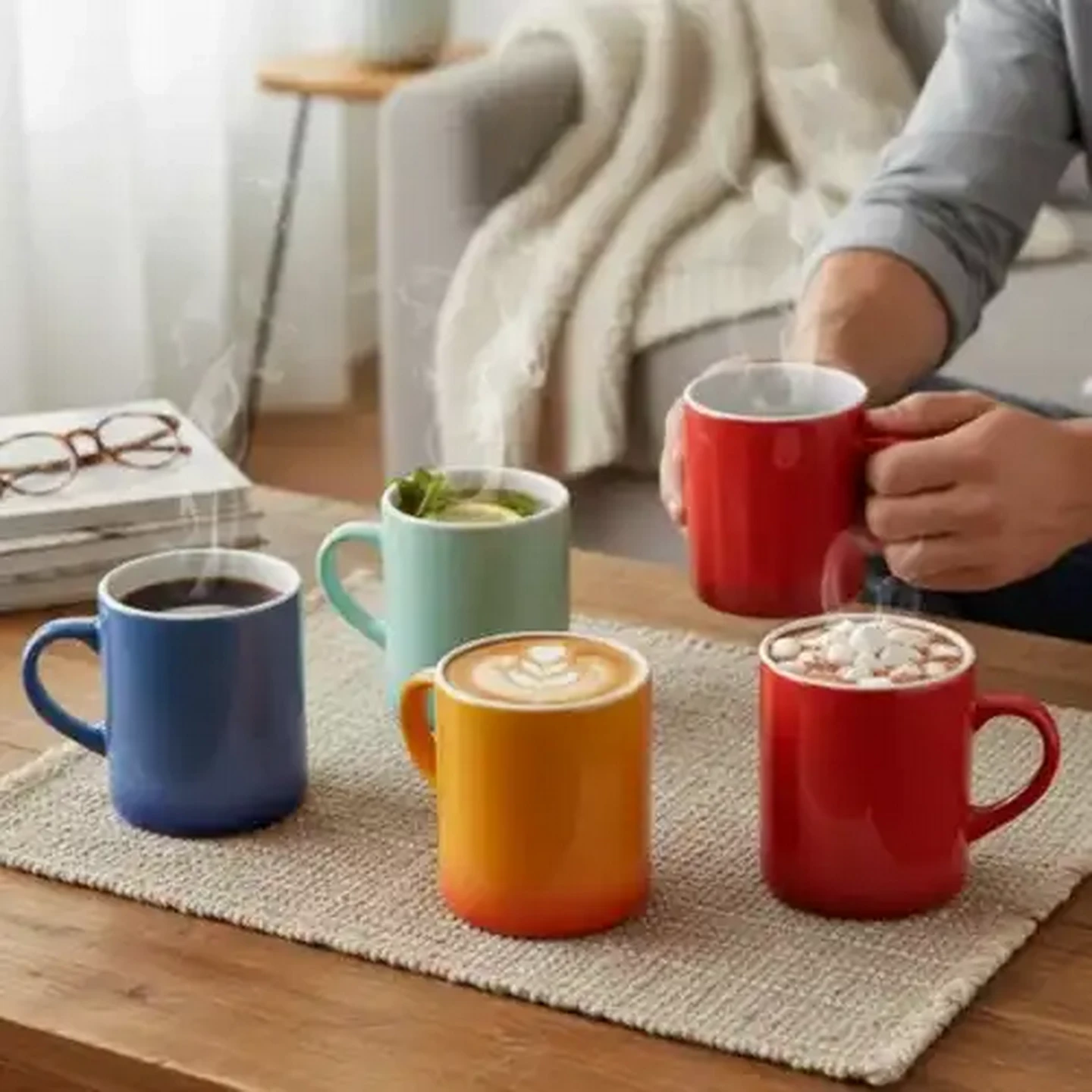 Image of Gradient Colour Coffee Mug 340ml (Colour May Vary)