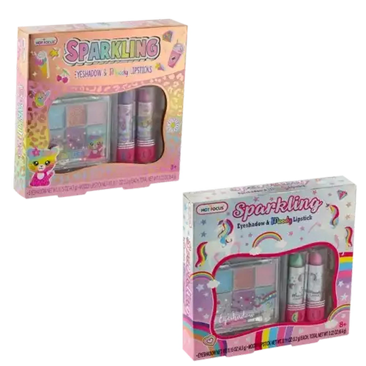Image of Hot Focus Sparkling Eyeshadow & Moody Lipstick Set (Colour May Vary)