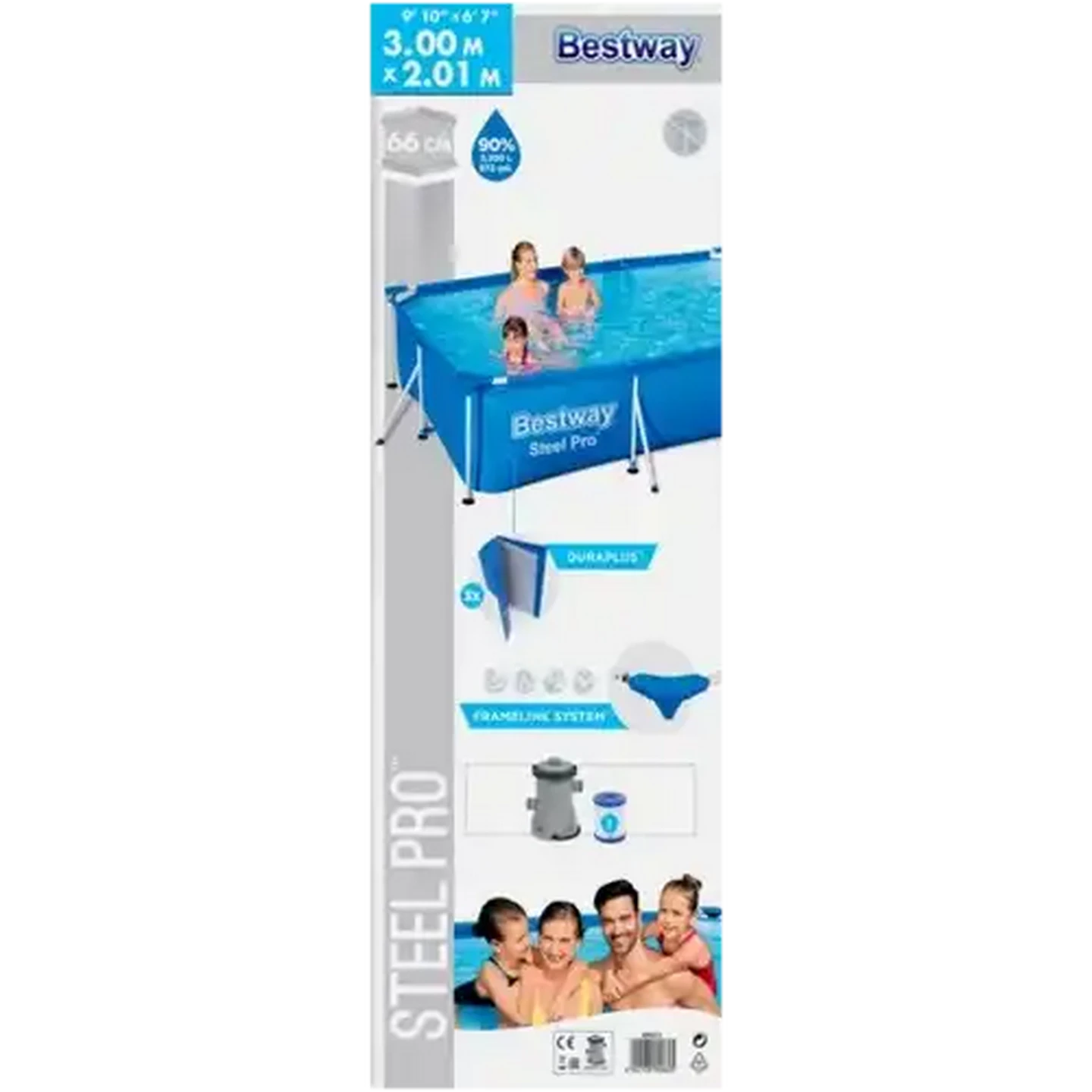 Image of Bestway Steel Pro Pool Set 3m (Colour May Vary)