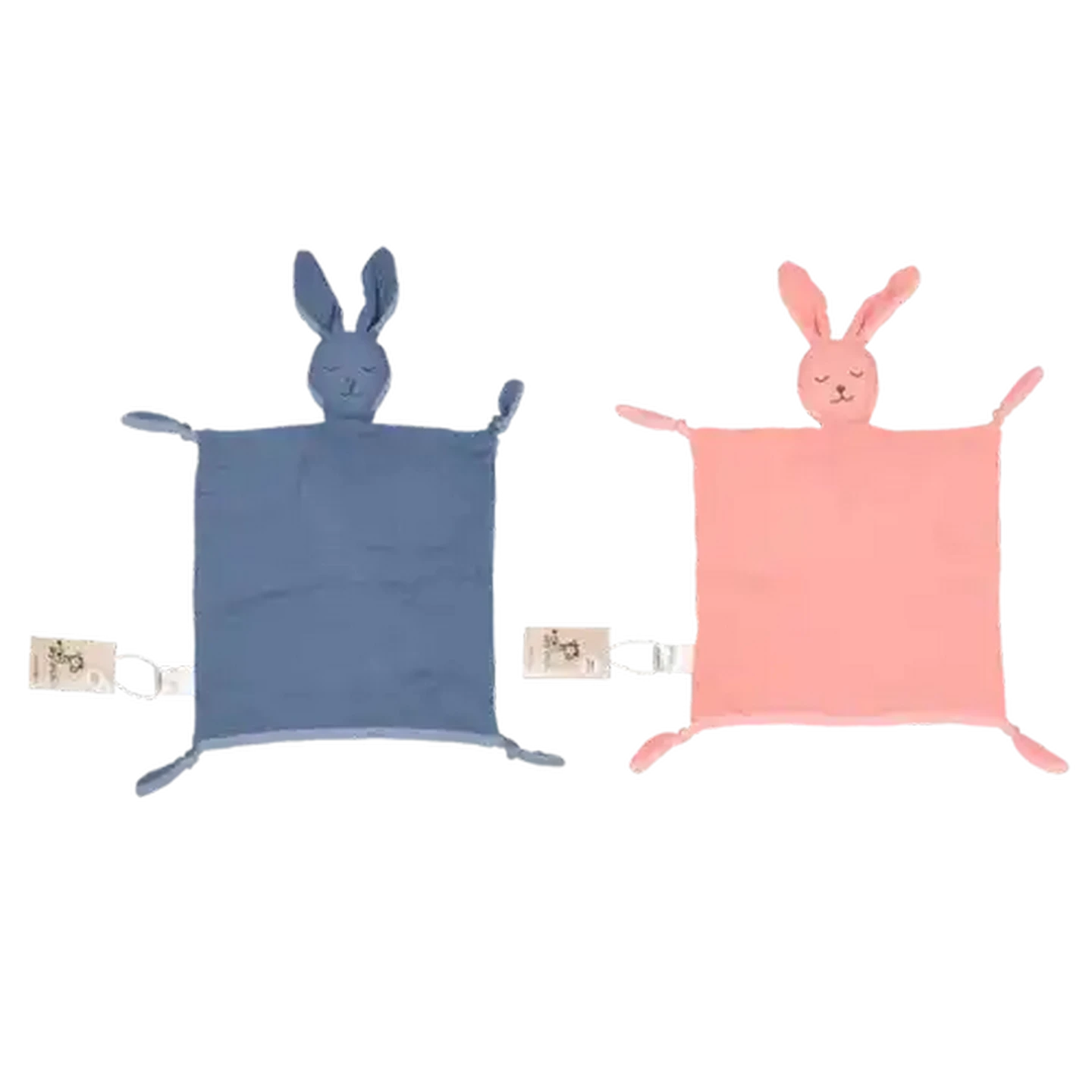 Image of Jolly Tots Muslin Bunny Cotton Comfort Blanket 29 x 29cm (Colour May Vary)