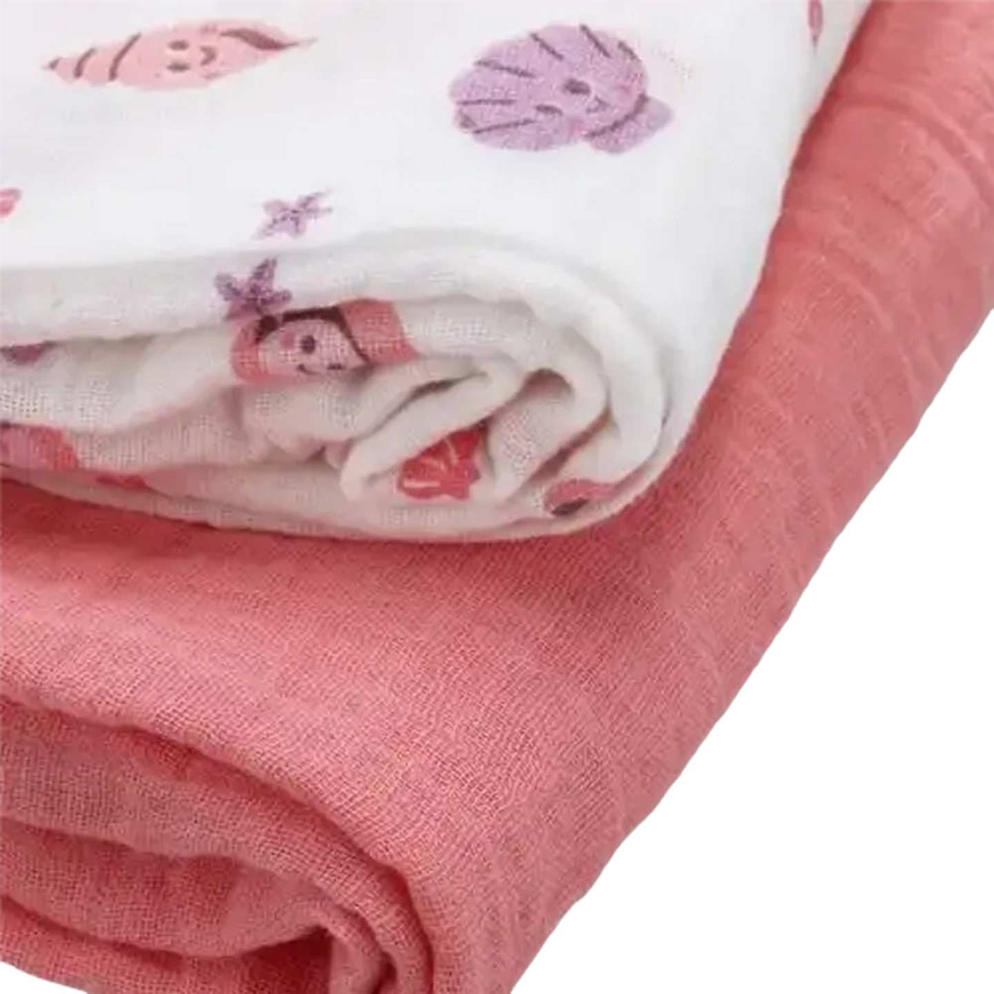 Image of Jolly Tots Grey Muslin Cotton Blanket 120 x 120cm 2-Pack (Design May Vary)
