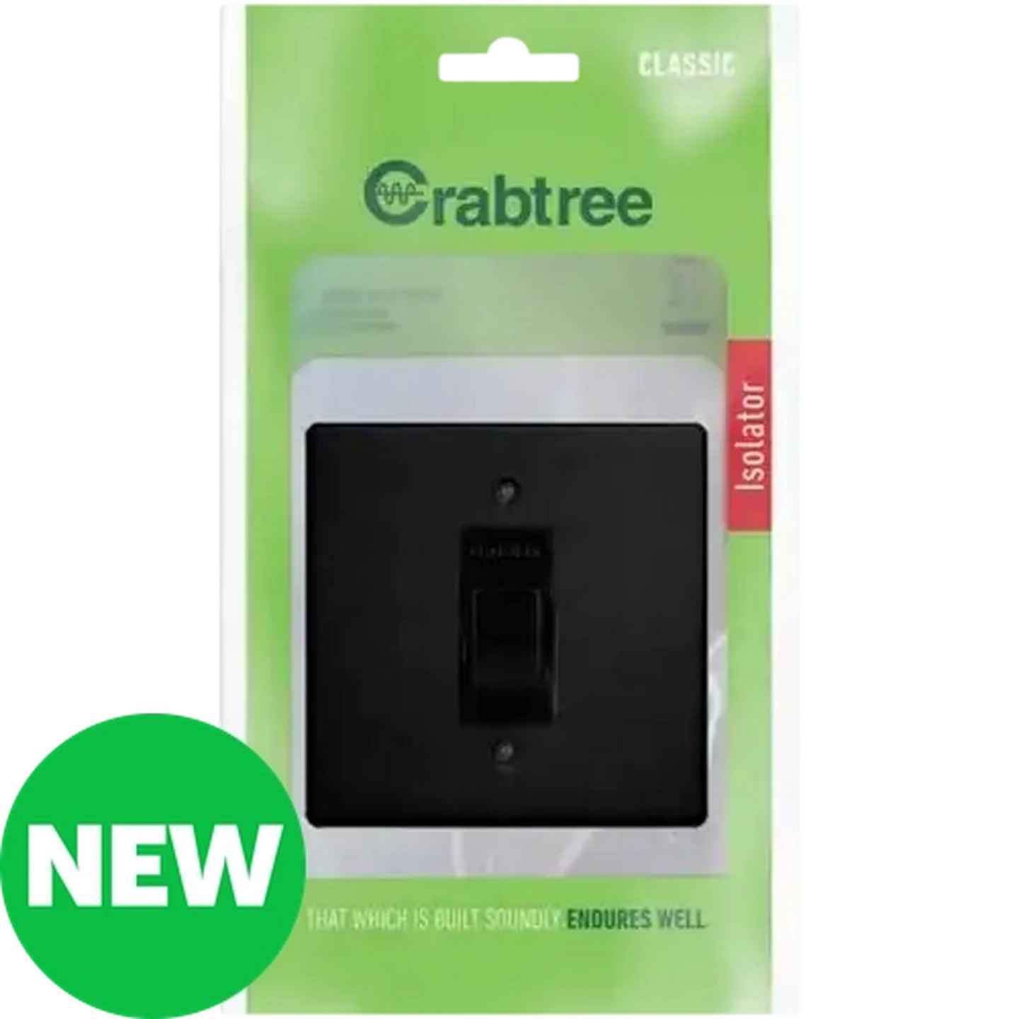 Image of Crabtree Classic Black 60A Douple Pole Isolator