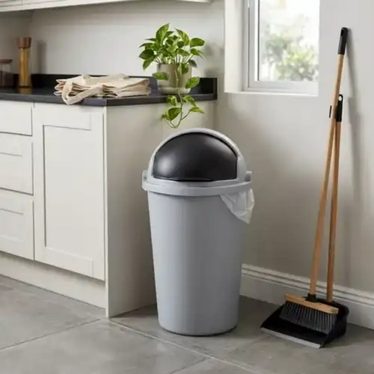 Image of Penflex Plastic Roll-Top Bin 50L