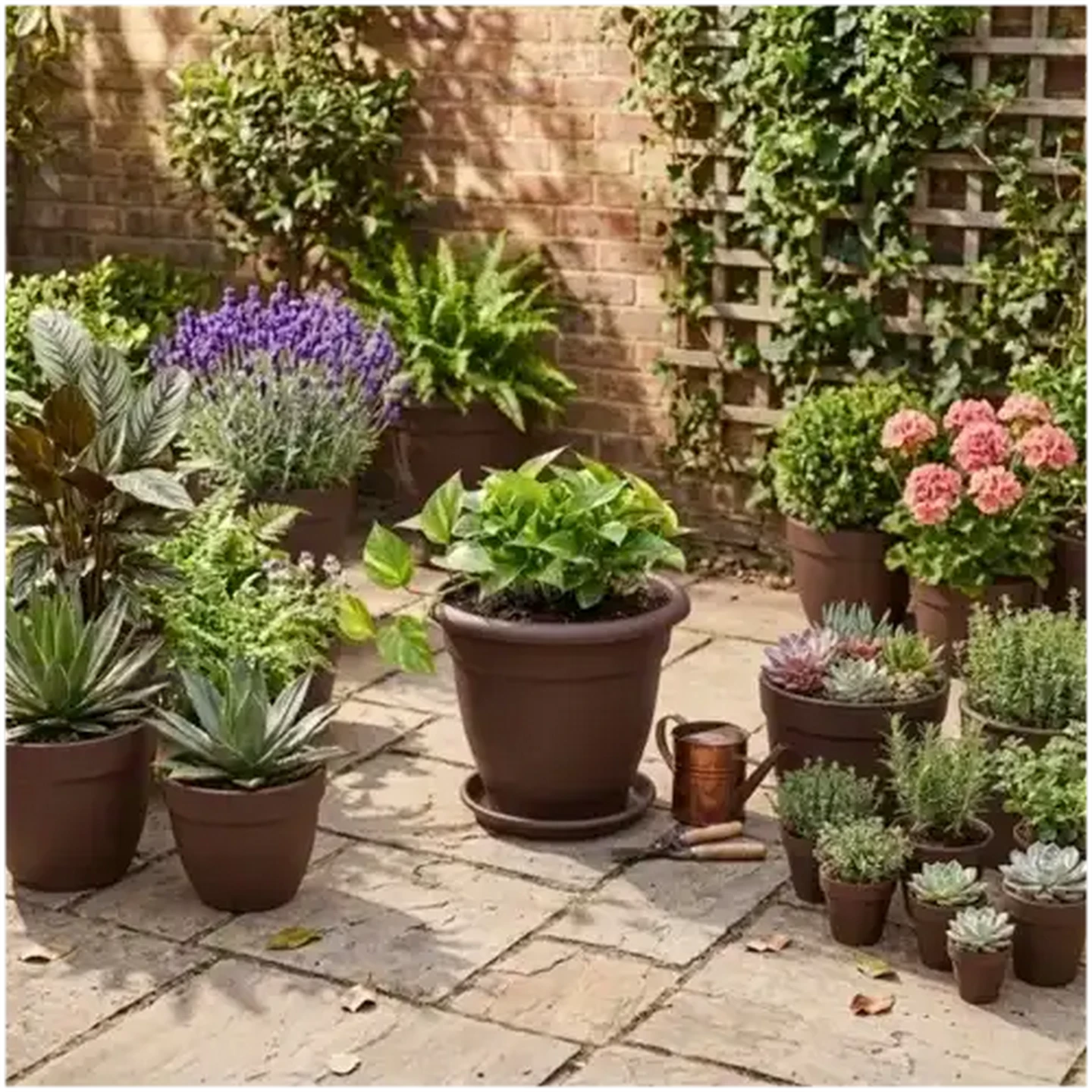 Image of ADDIS Chocolate Brown Venus Plant Pot 36cm