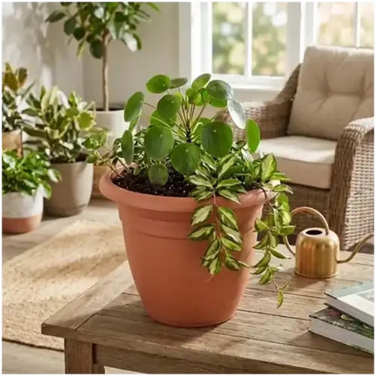 Image of Terme Brown Flower Pot 27cm