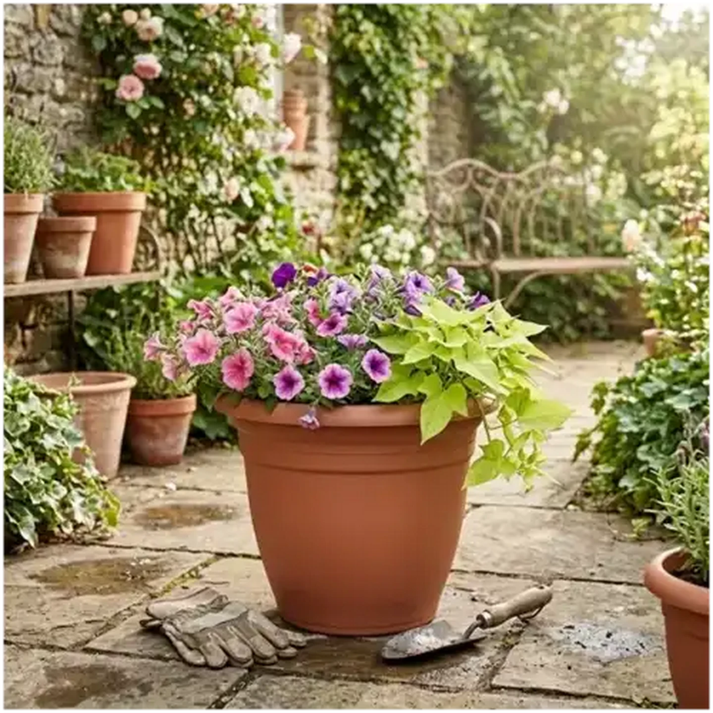 Image of Terme Brown Flower Pot 27cm