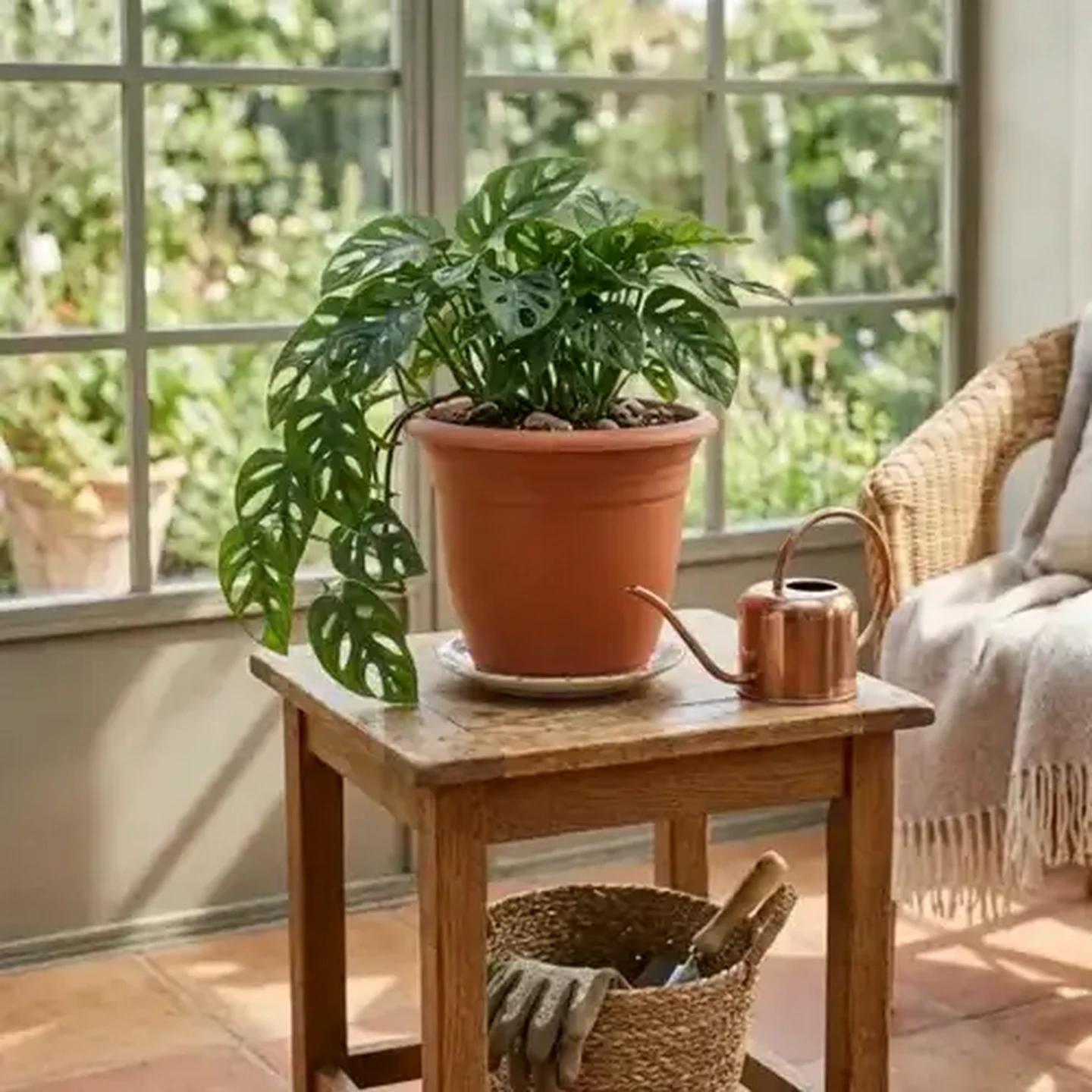 Image of Terracotta Plastic Flower Pot 30cm