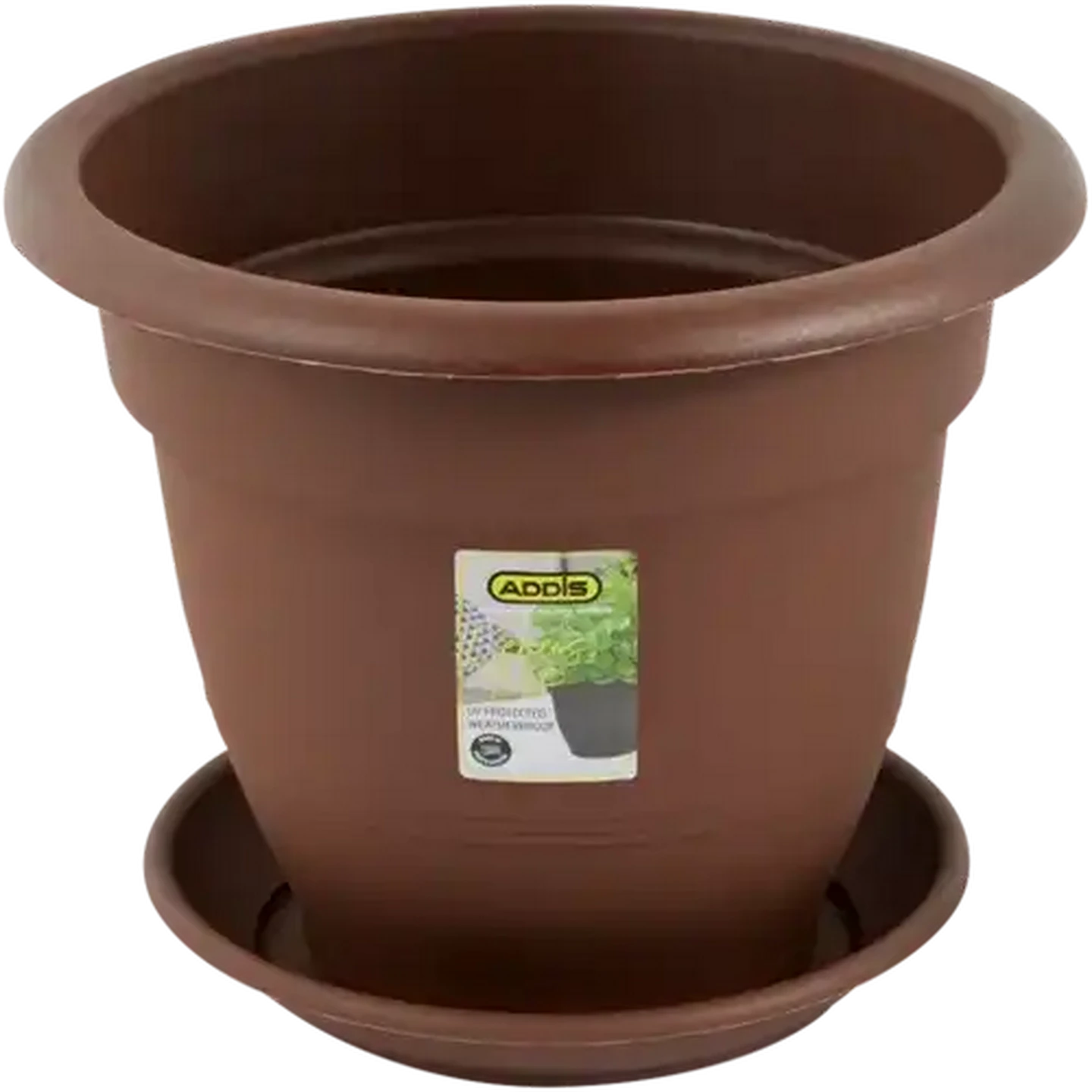 Image of ADDIS Chocolate Brown Venus Plant Pot 32cm