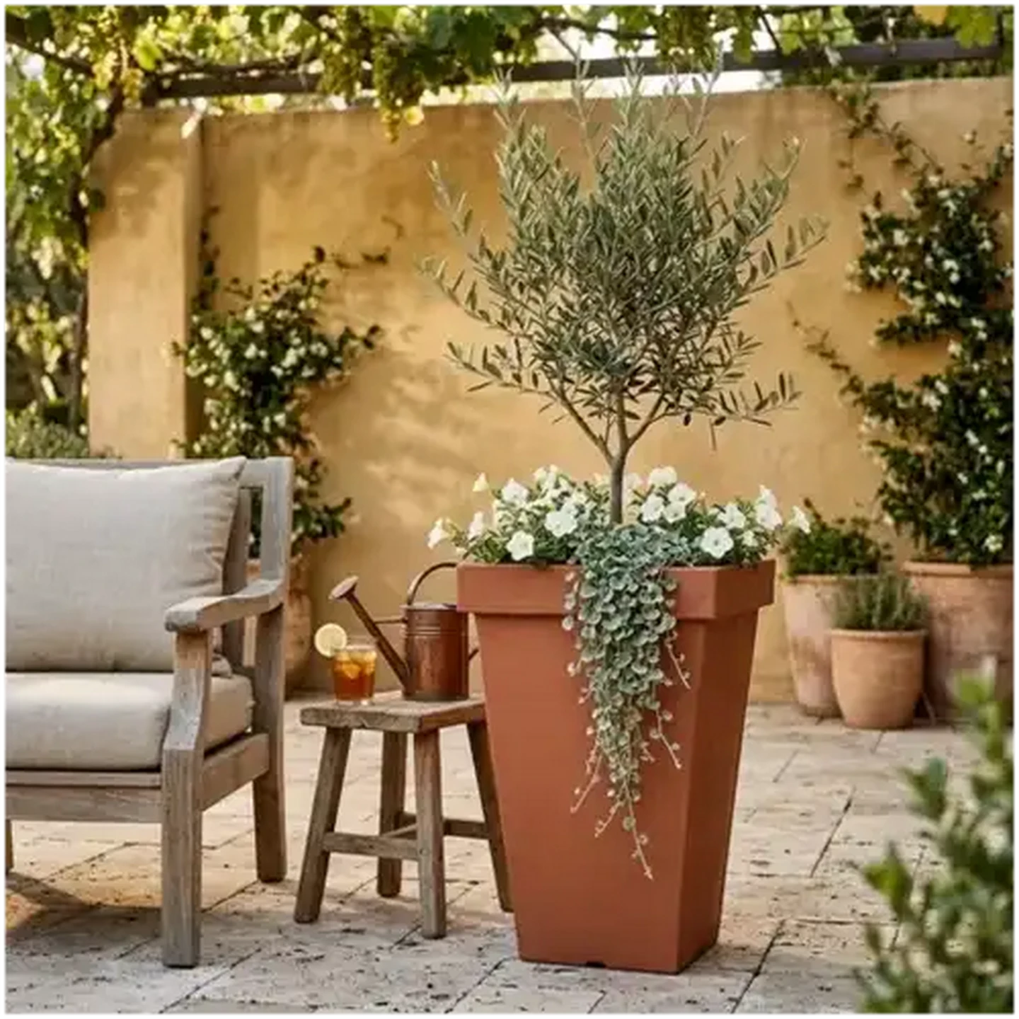 Image of ADDIS Sardinia Mexican Brown Garden Pot 38cm