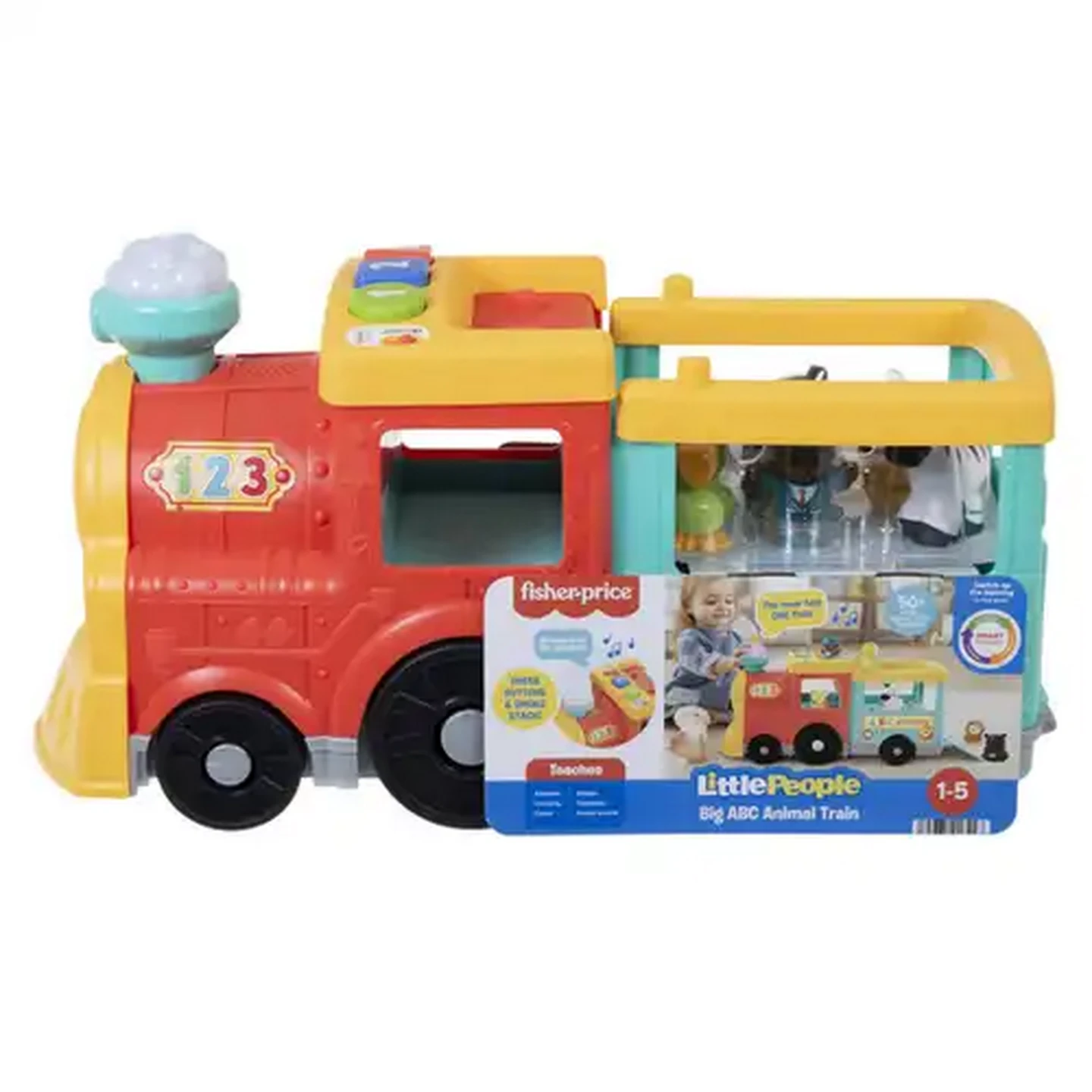 Image of Fisher-Price Little People Big ABC Animal Train Musical Push Toy