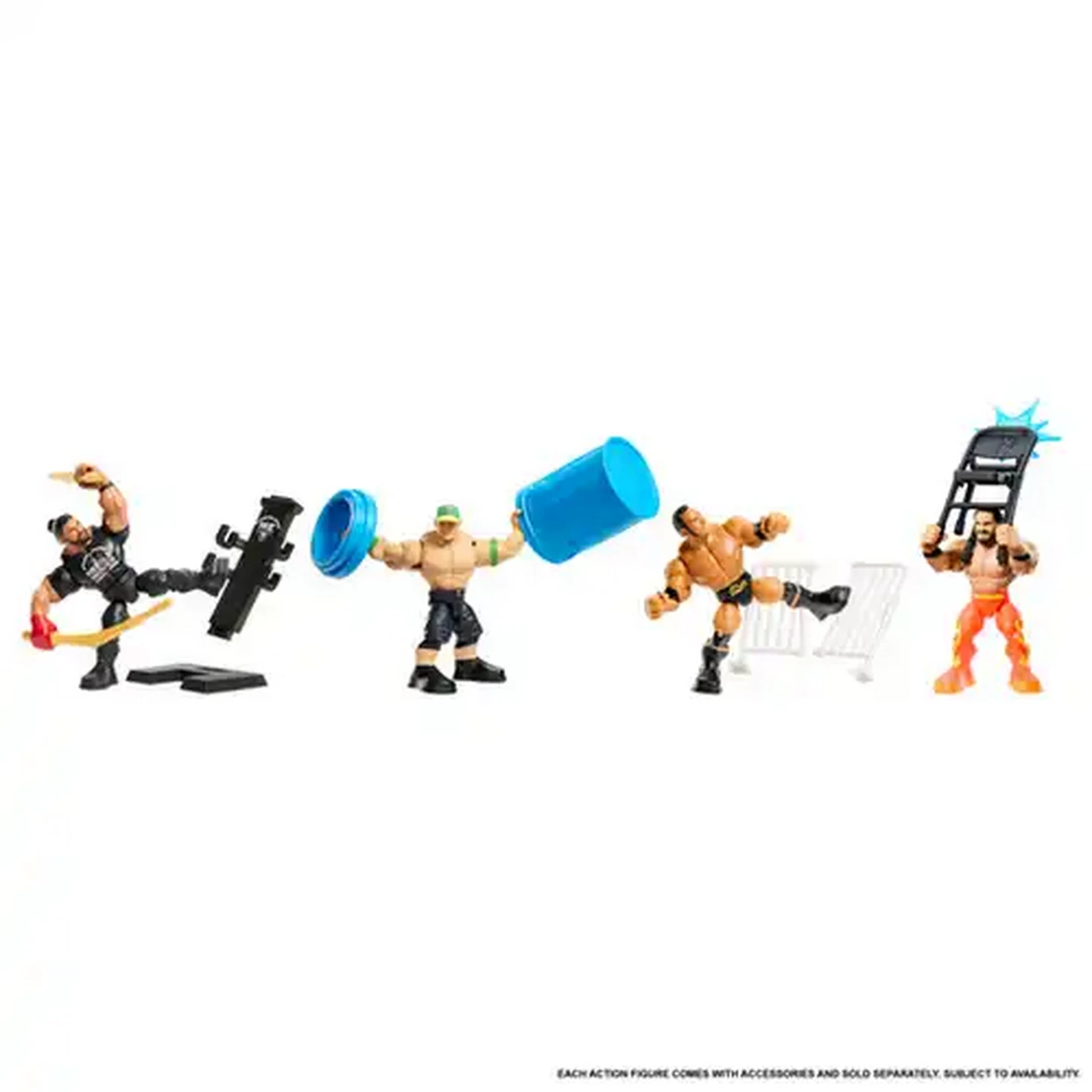 Image of WWE Knuckle Crunchers Action Figures & Accessories, 3.25-inch Collectibles with Bone-Crunching Sounds (Styles May Vary)