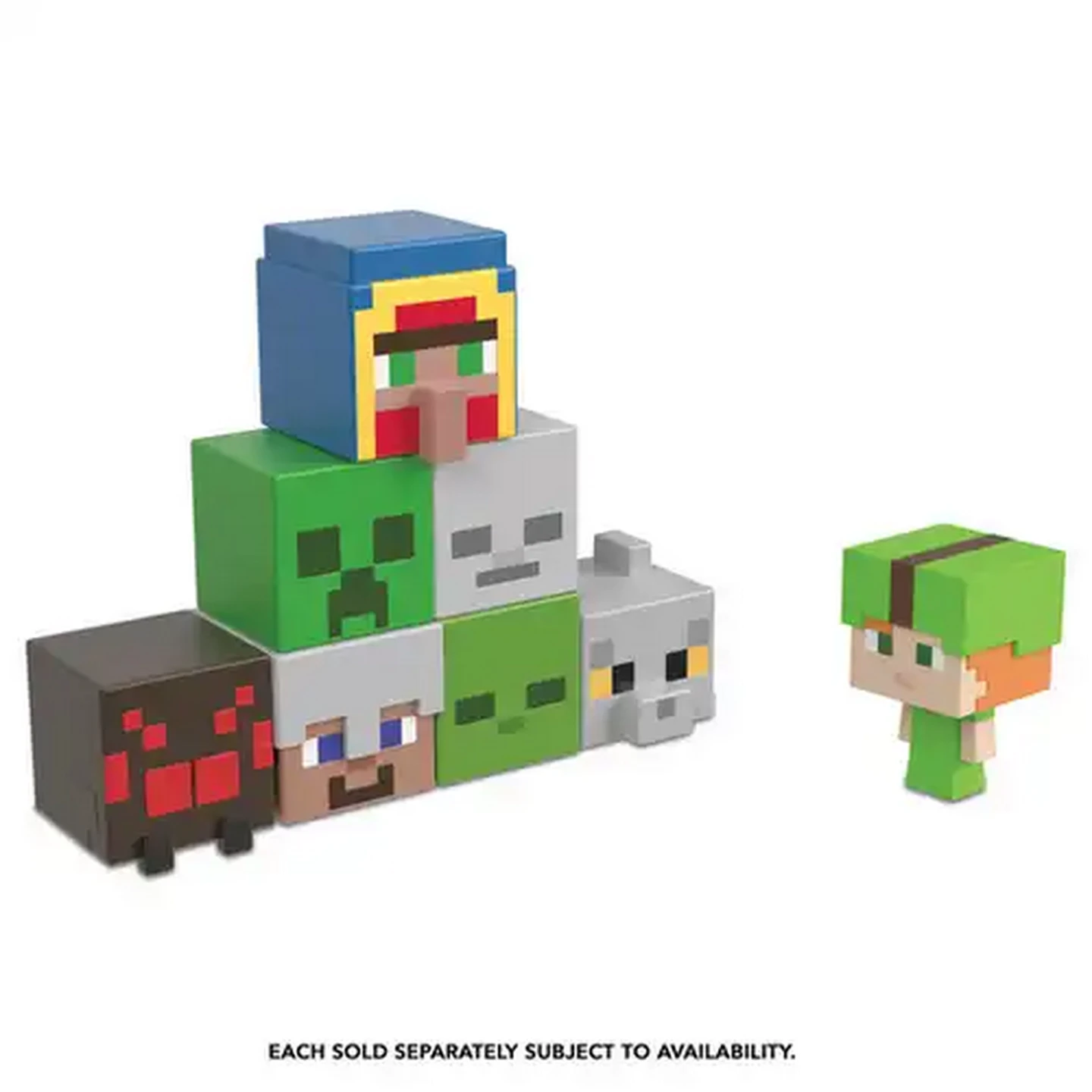 Image of Minecraft Toys Mob Head Mini Figures and Accessories, Collectible Gifts for Kids (Type May Vary)