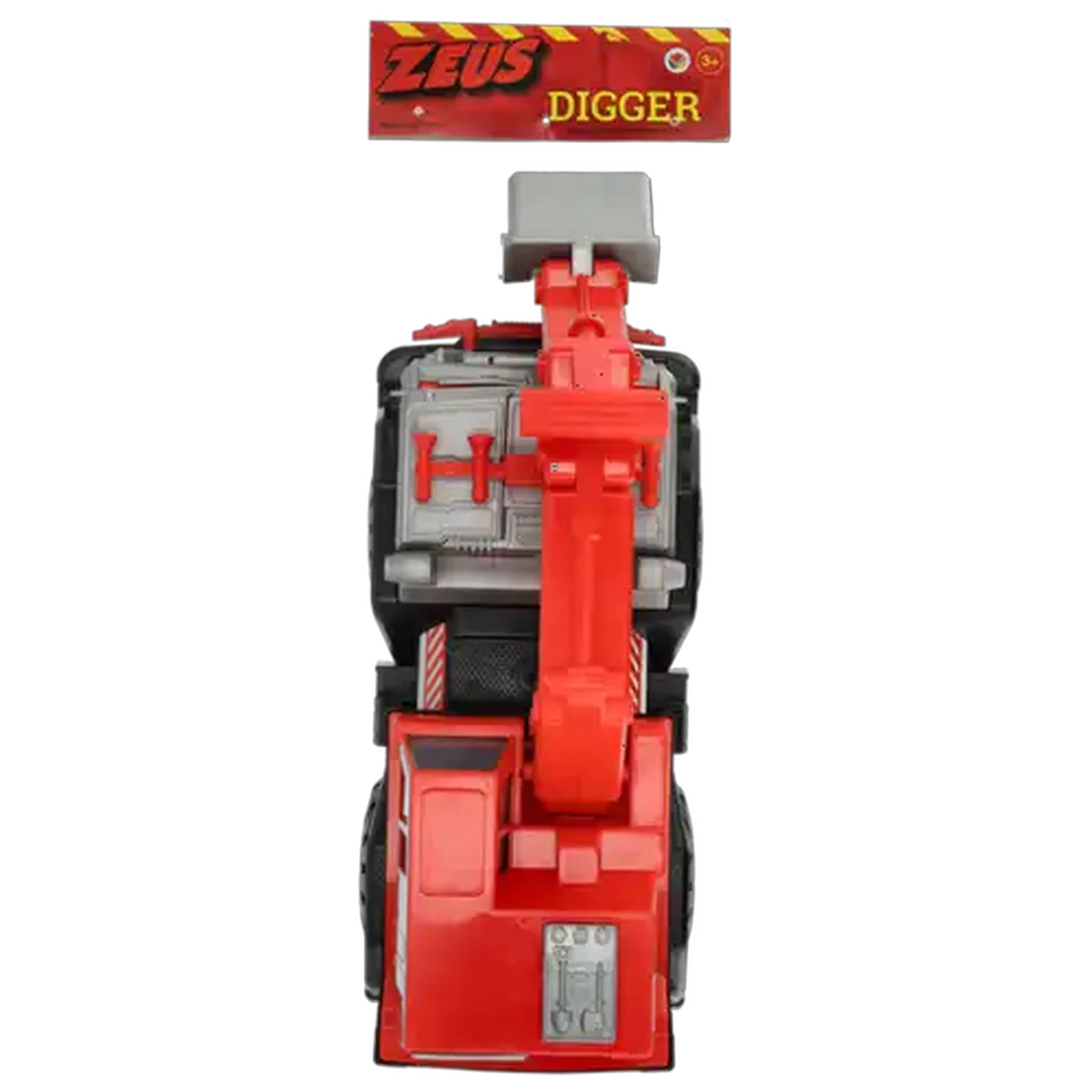 Image of Zeus Red & Grey Construction Digger