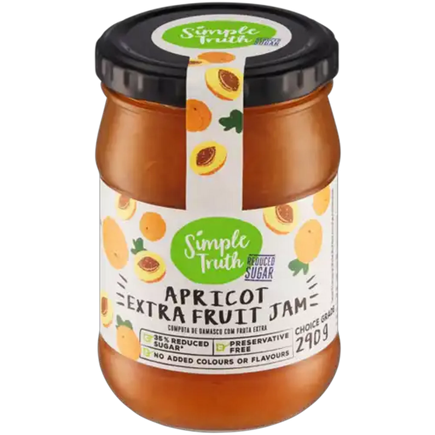 Image of Simple Truth Extra Fruit Apricot Jam 290g