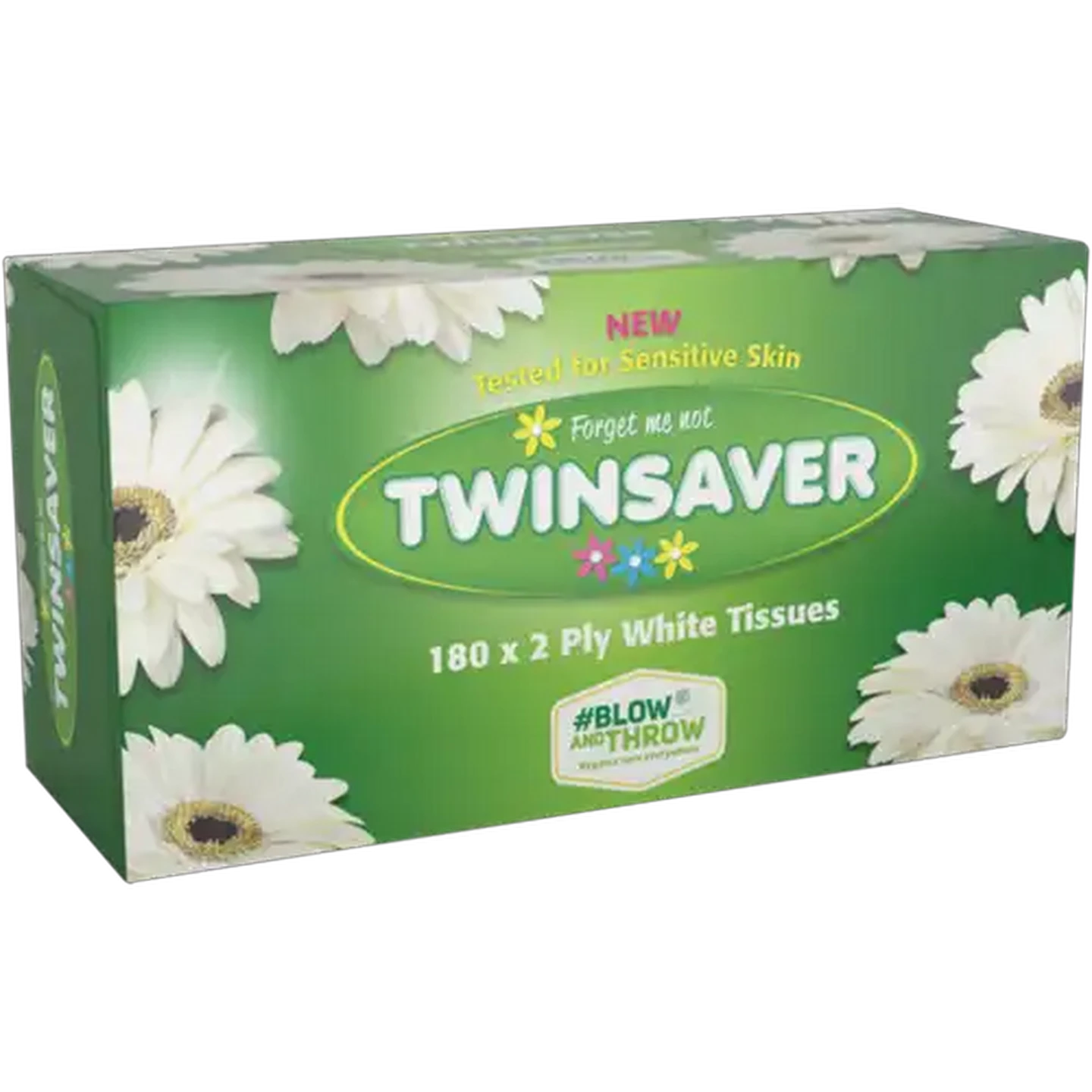 Image of Twinsaver White Facial Tissues 180 Pack