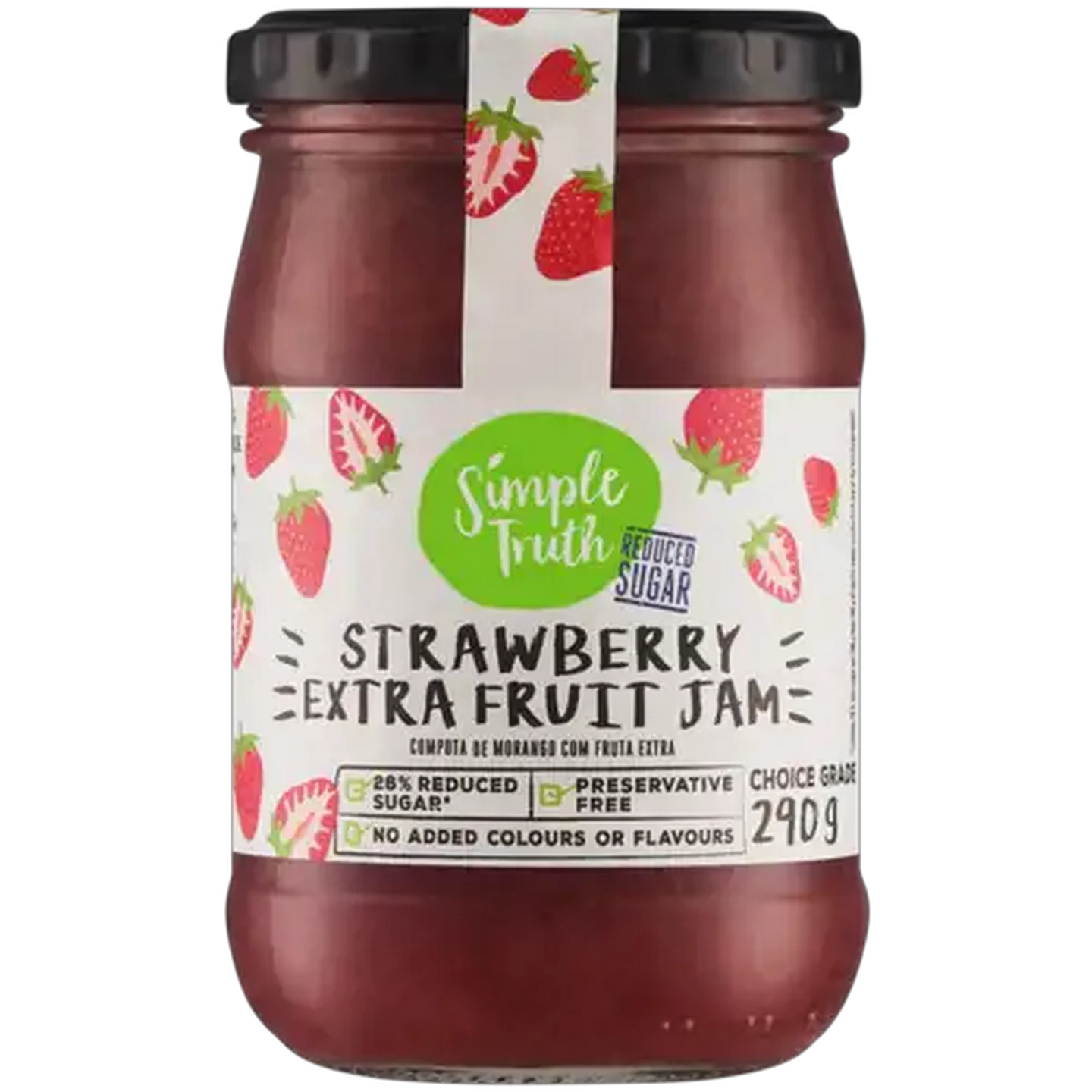 Image of Simple Truth Extra Fruit Strawberry Jam 290g