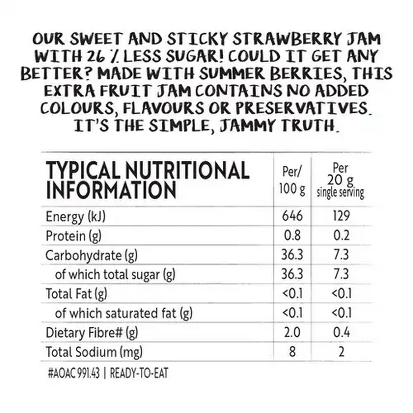 Image of Simple Truth Extra Fruit Strawberry Jam 290g
