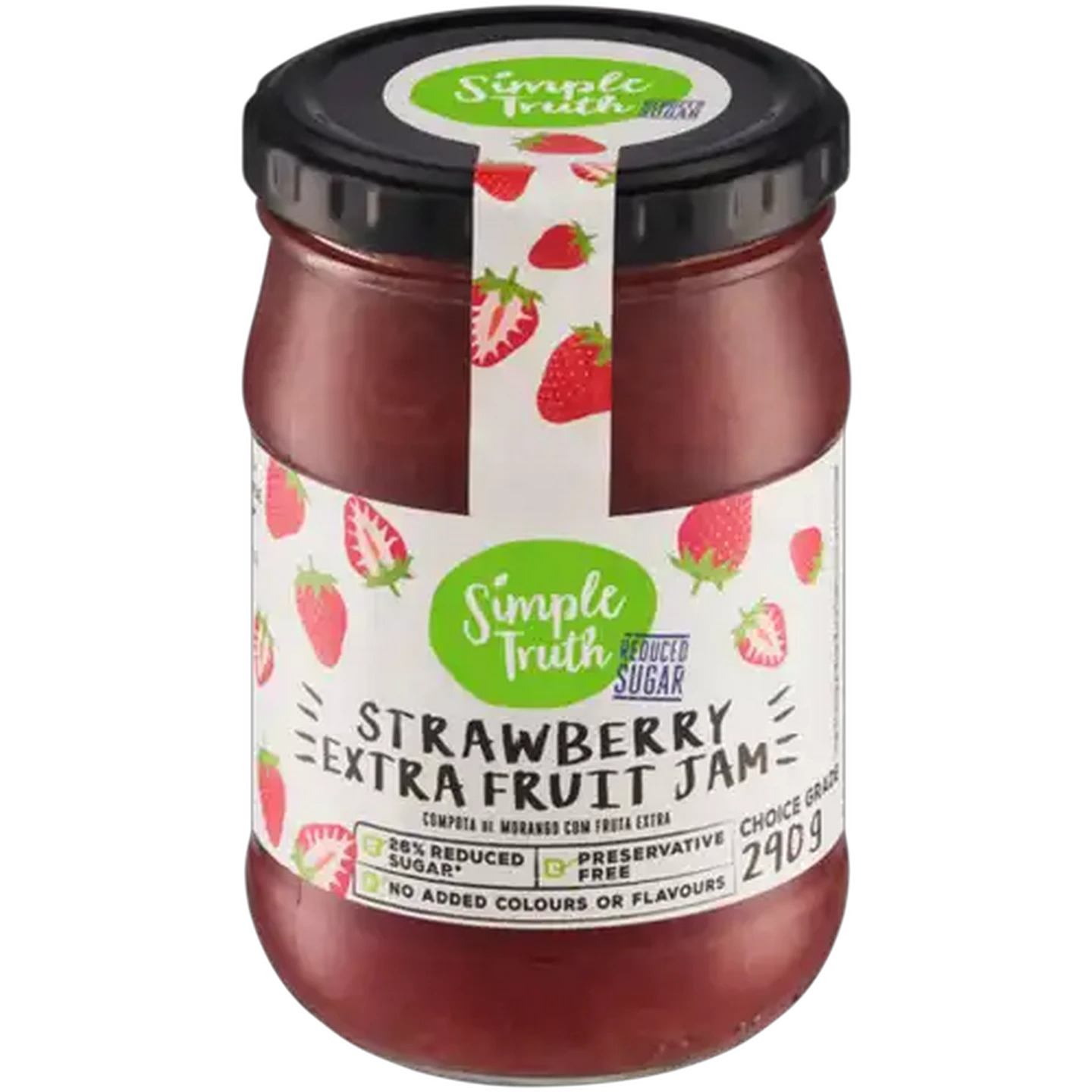 Image of Simple Truth Extra Fruit Strawberry Jam 290g