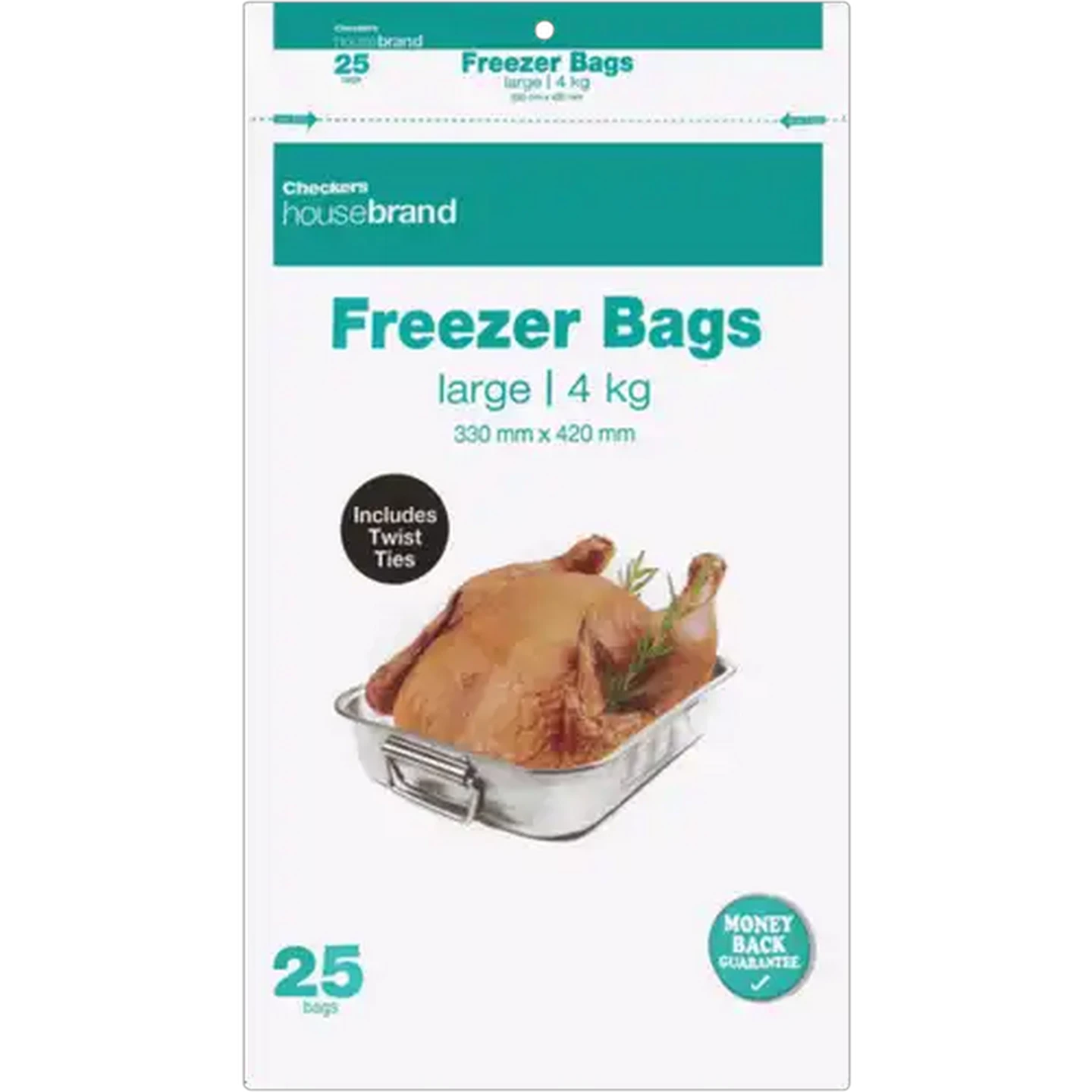 Image of Checkers Housebrand Large Freezer Bags 25 Pack