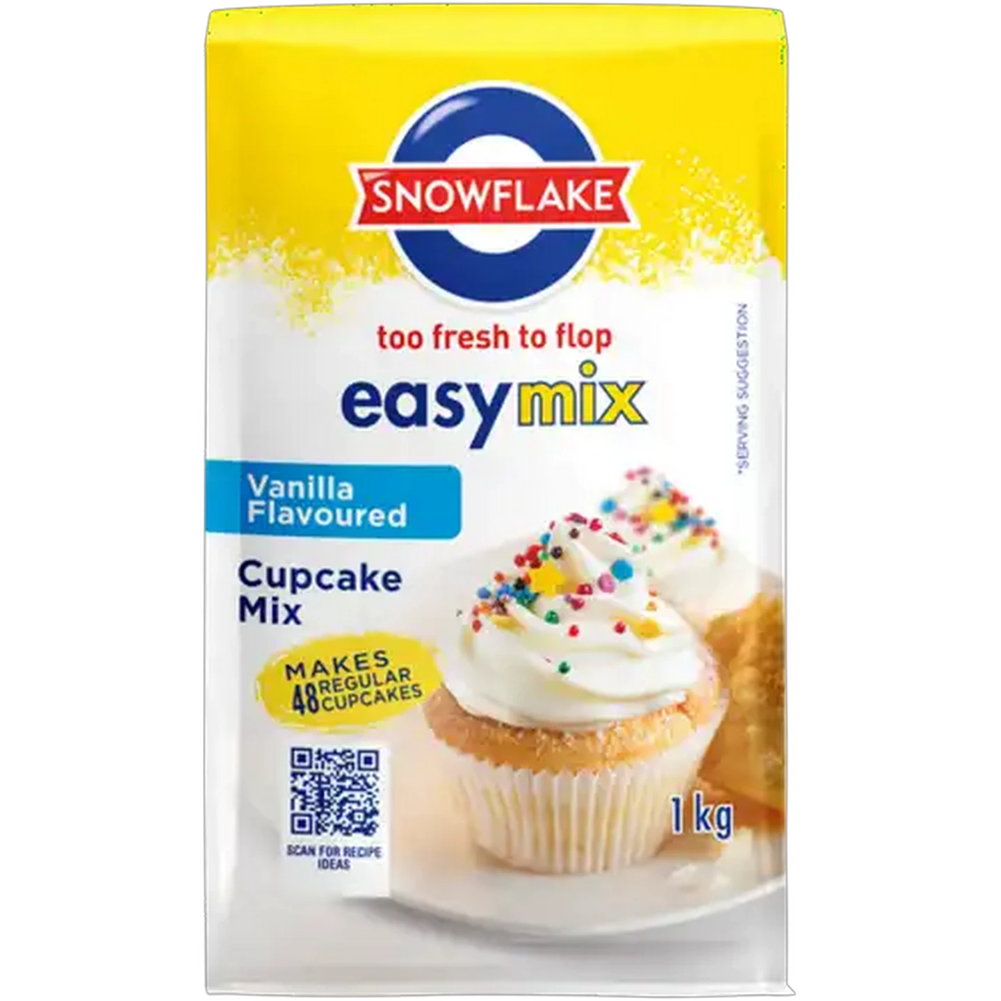 Image of Snowflake Vanilla Flavoured Cupcake Mix 1kg