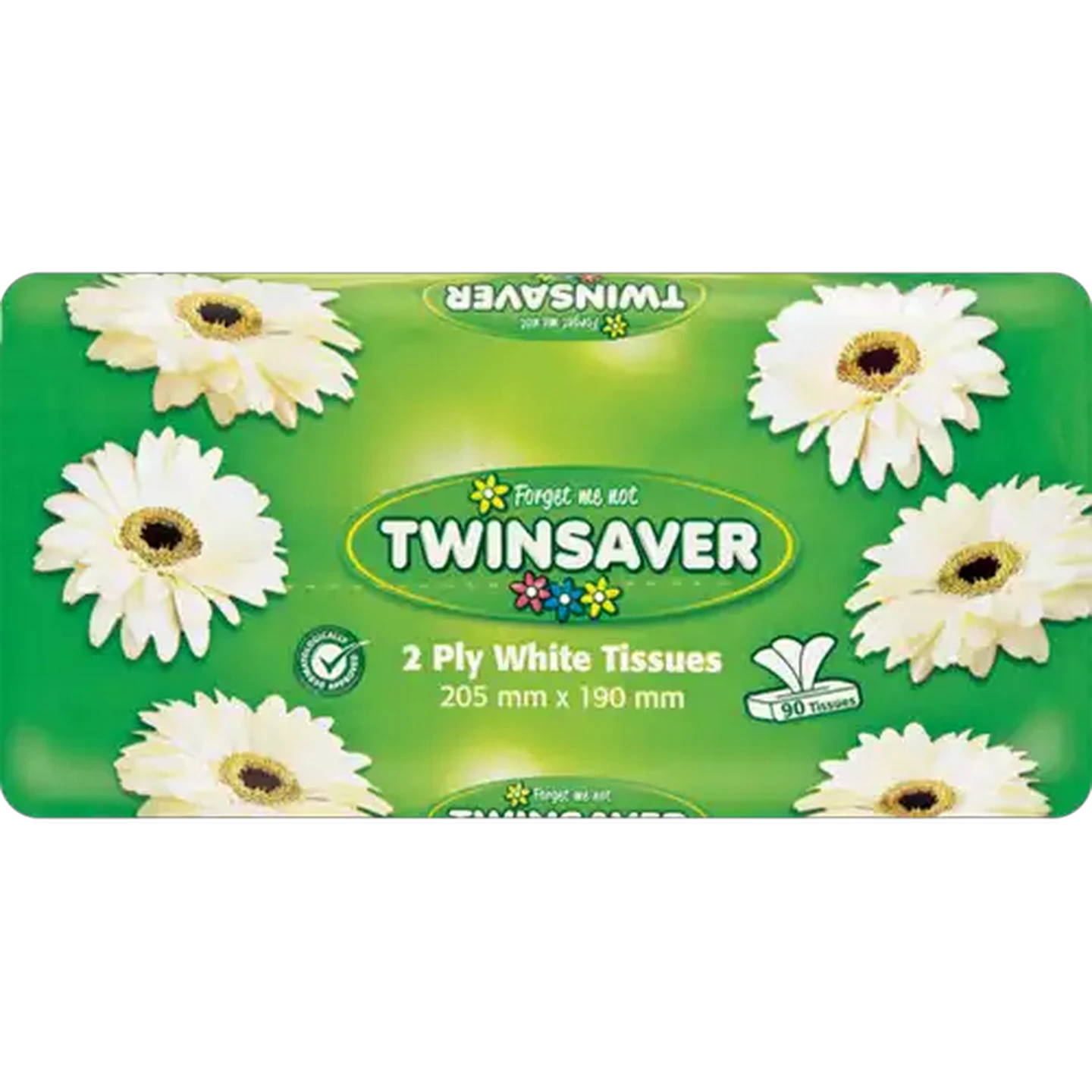 Image of Twinsaver White Facial Tissues 90 Pack