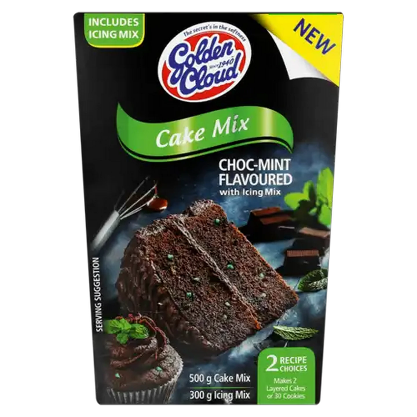 Image of Golden Cloud Choc-Mint Flavoured Cake Mix With Icing Mix 800g