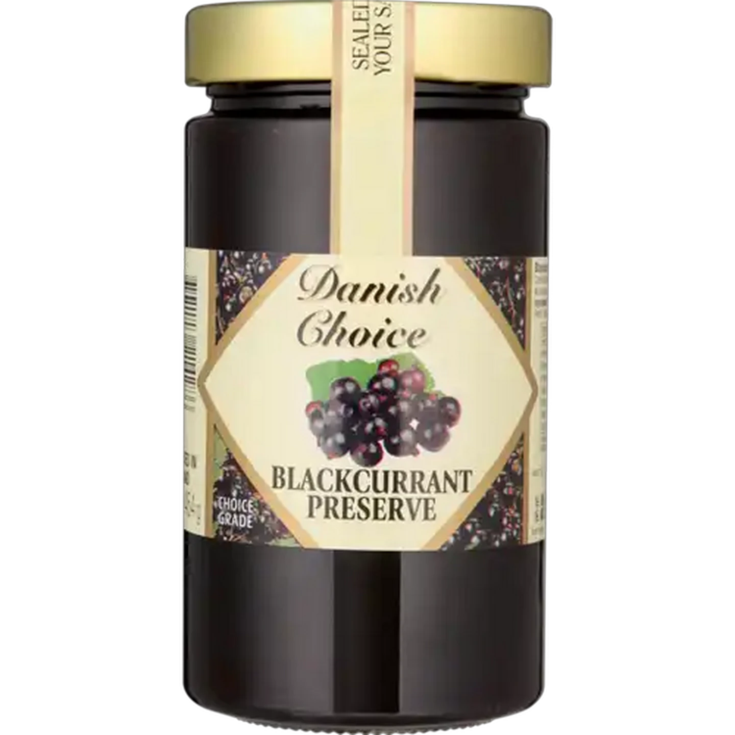 Image of Danish Choice Blackcurrant Preserve Jam 454g