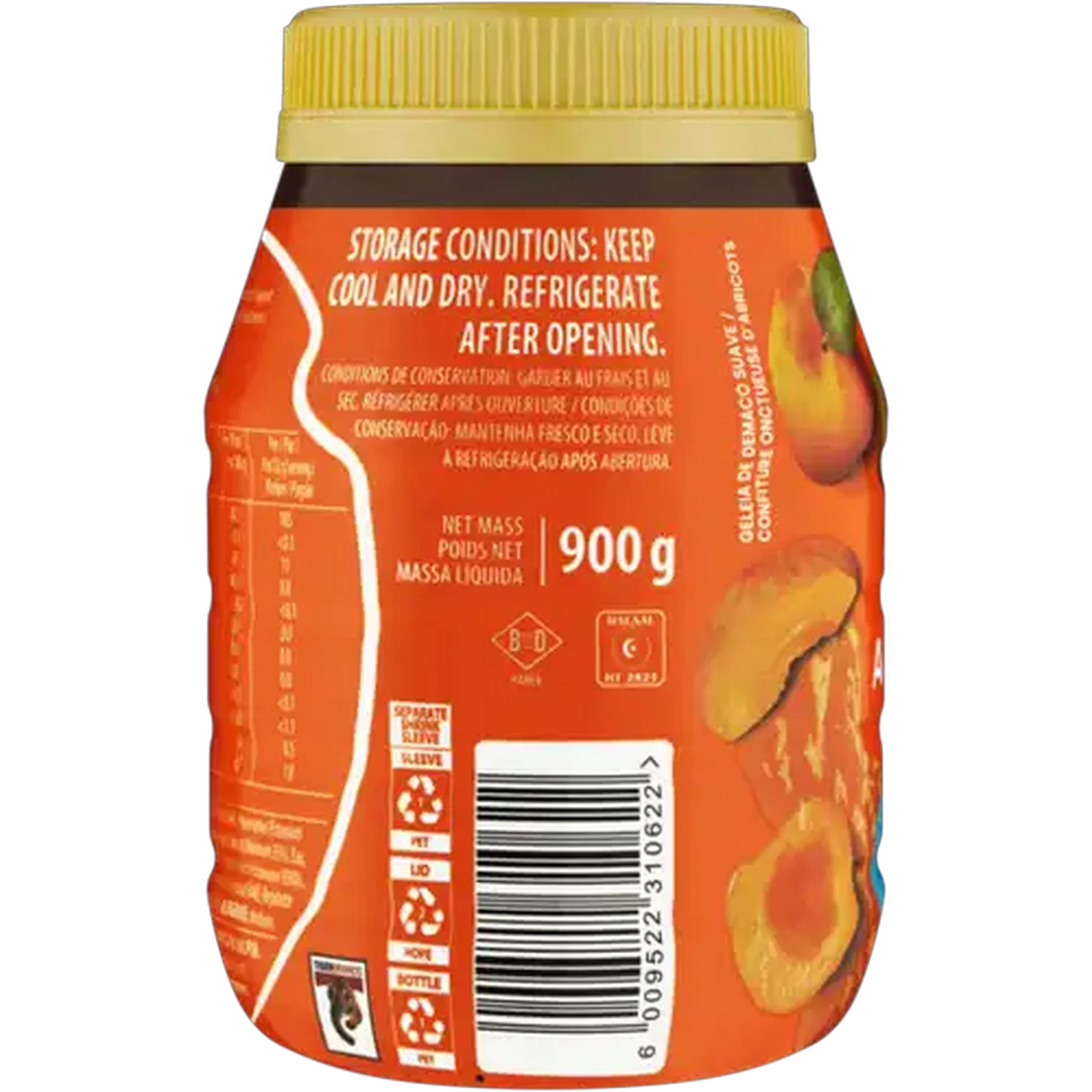 Image of ALL GOLD Smooth Apricot Jam 900g