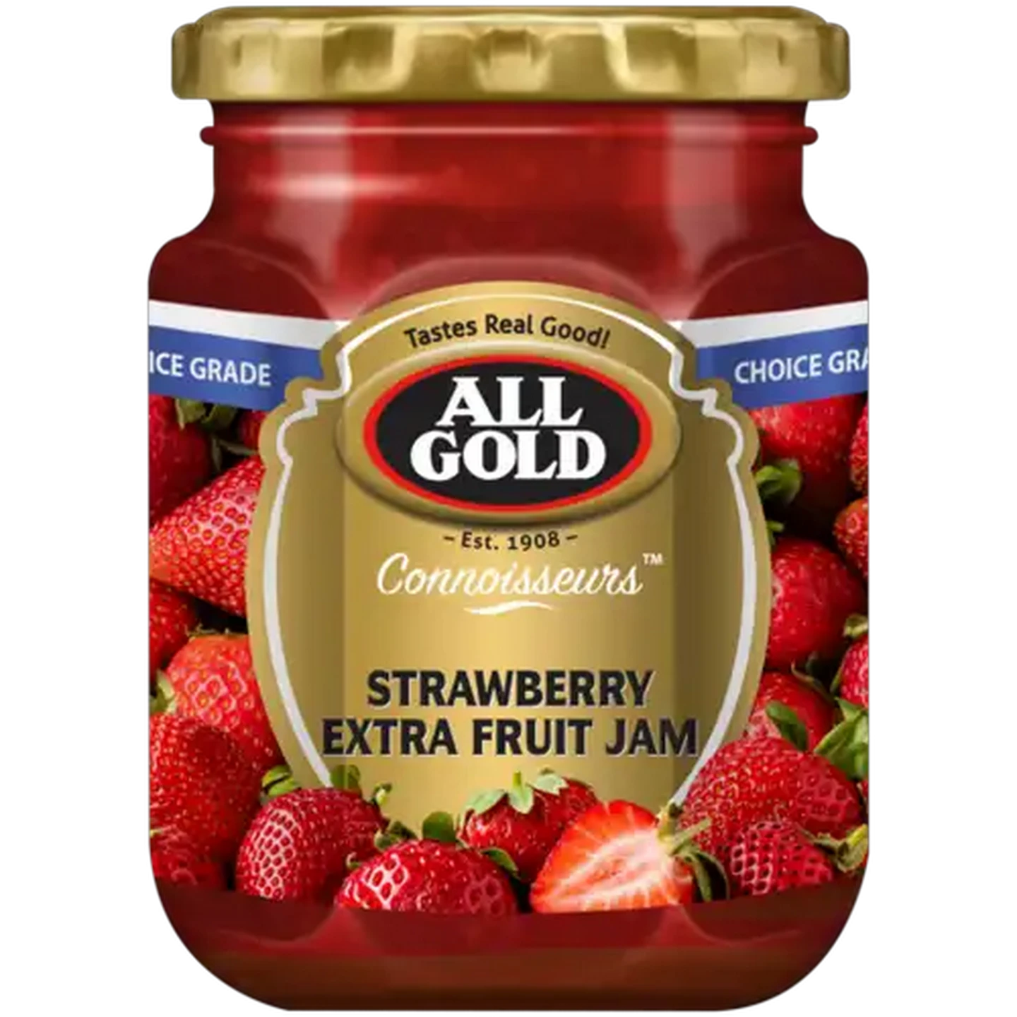 Image of ALL GOLD Strawberry Extra Fruit Jam Jar 320g