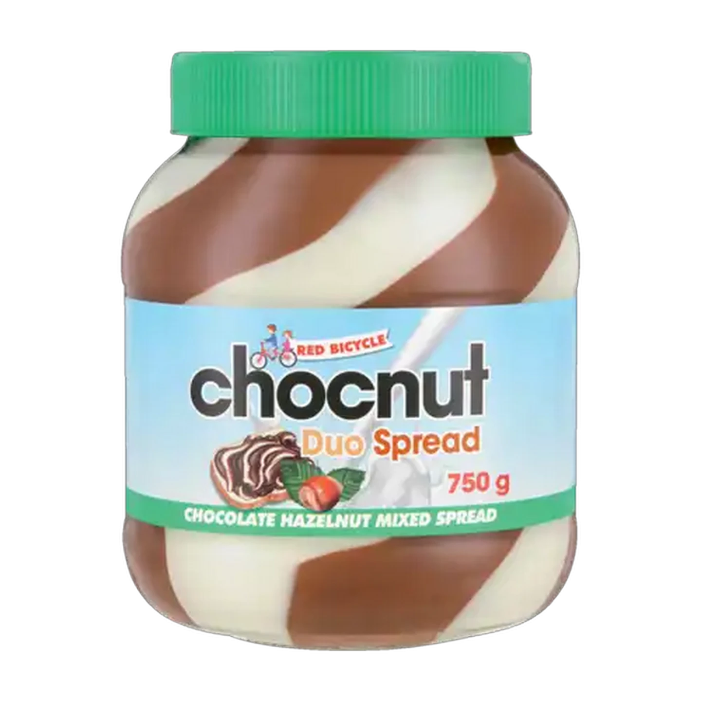 Image of Red Bicycle Hazelnut Duo Chocolate Spread 750g