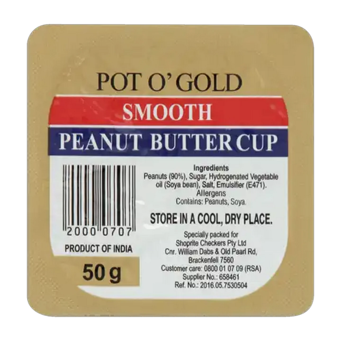 Image of Pot O' Gold Smooth Peanut Butter Cup 50g