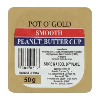 Pot O' Gold Smooth Peanut Butter Cup 50g