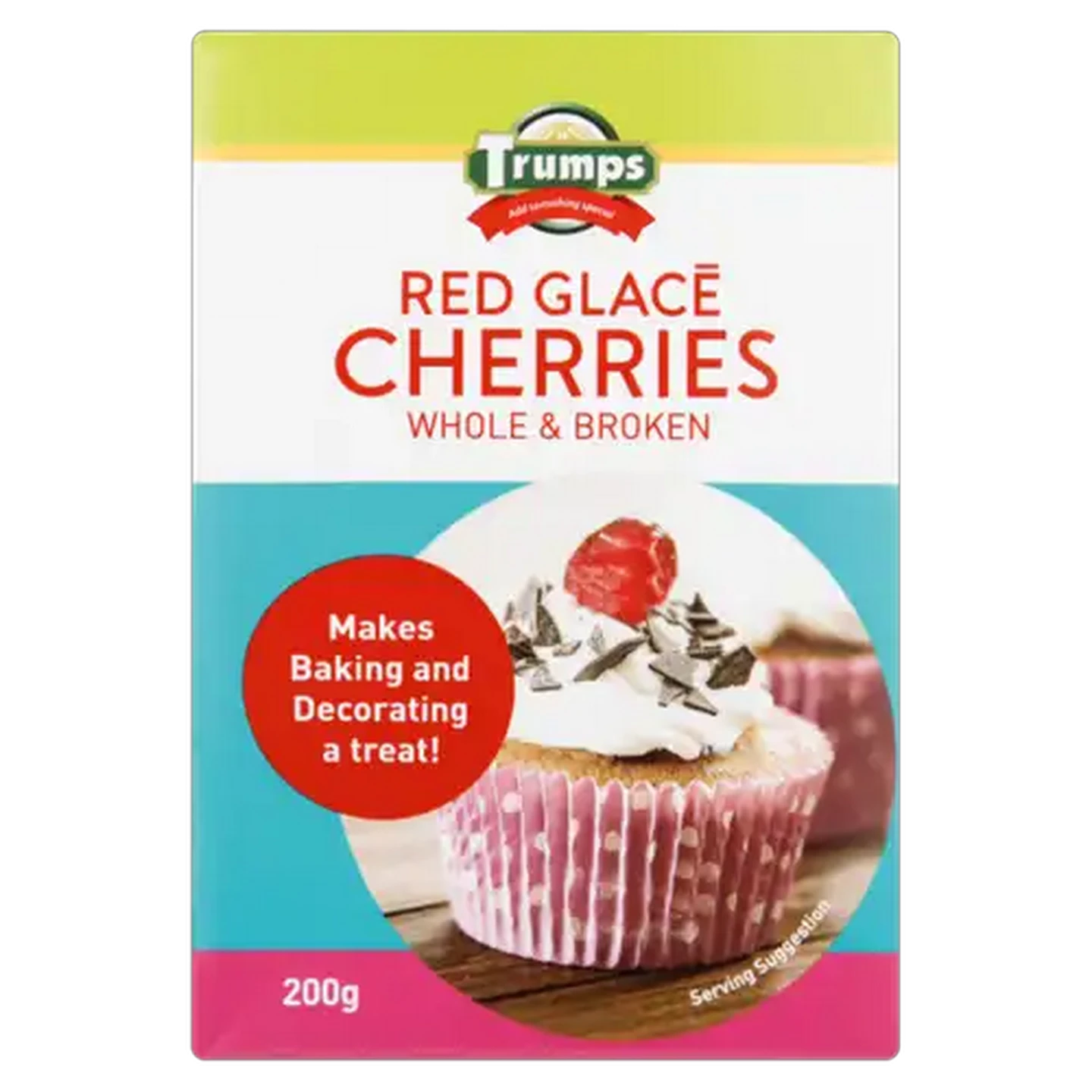 Image of Trumps Whole & Broken Red Glacé Cherries 200g