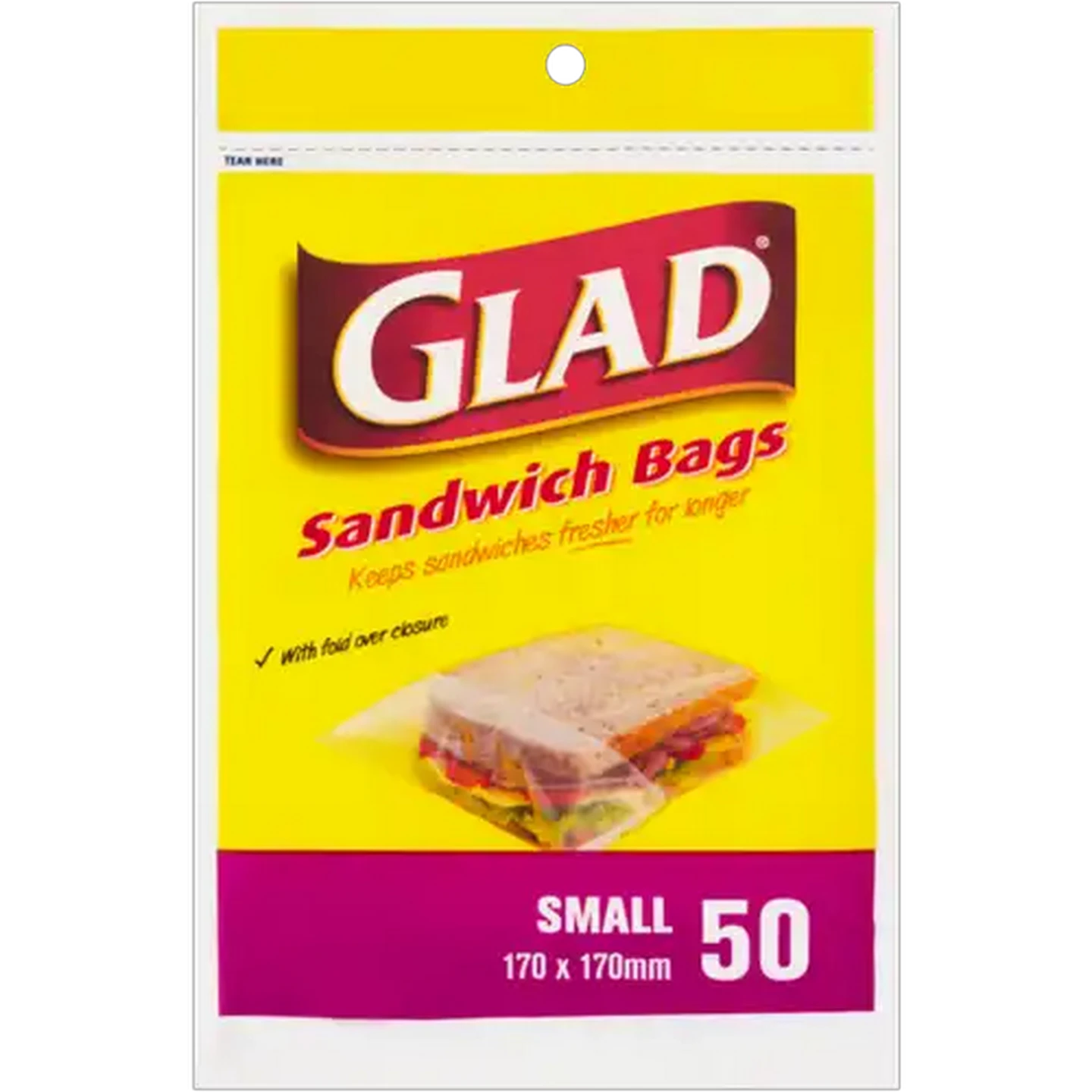 Image of Glad Small Sandwich Bags 50 Pack