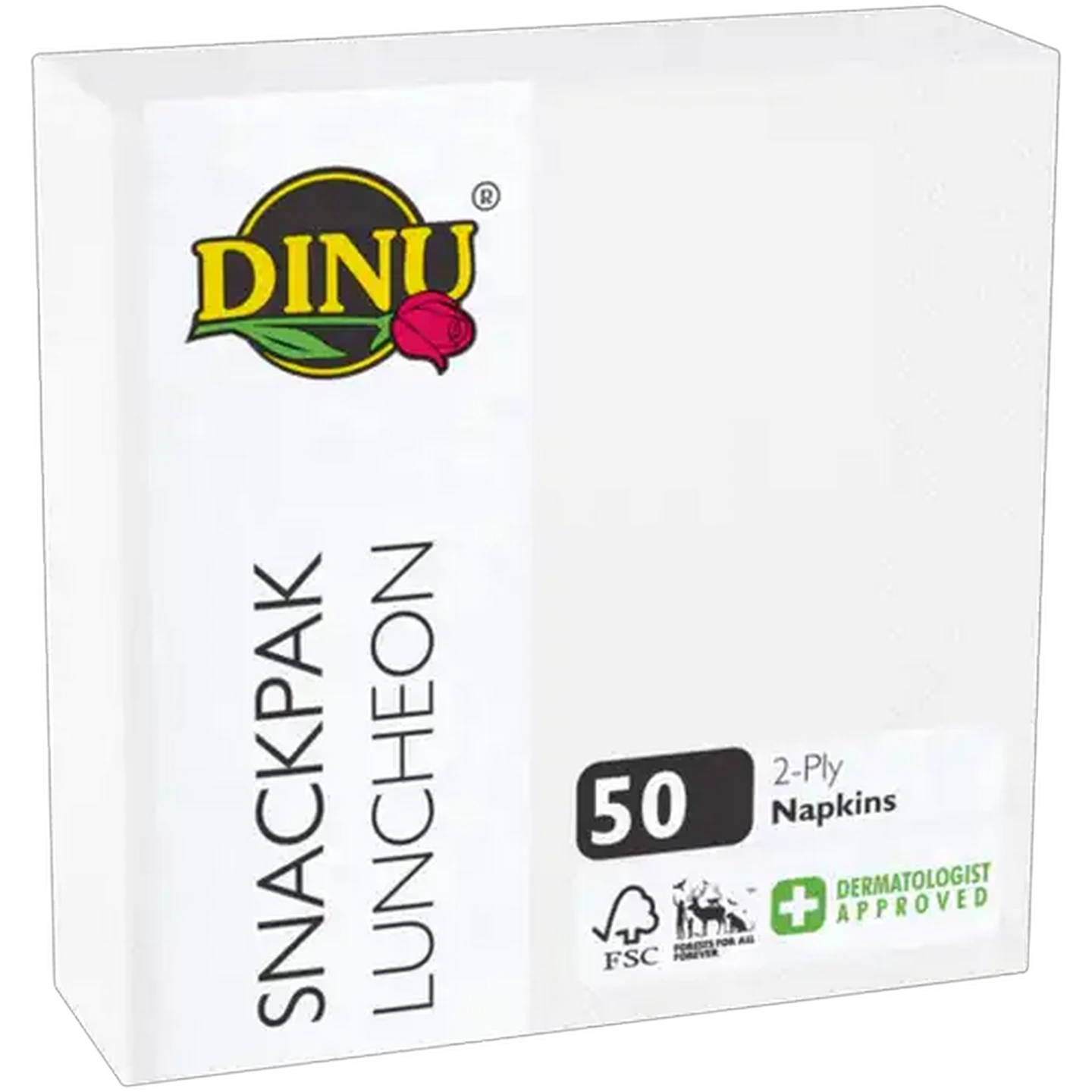 Image of Dinu White Serviettes 33 x 33cm 50 Pack